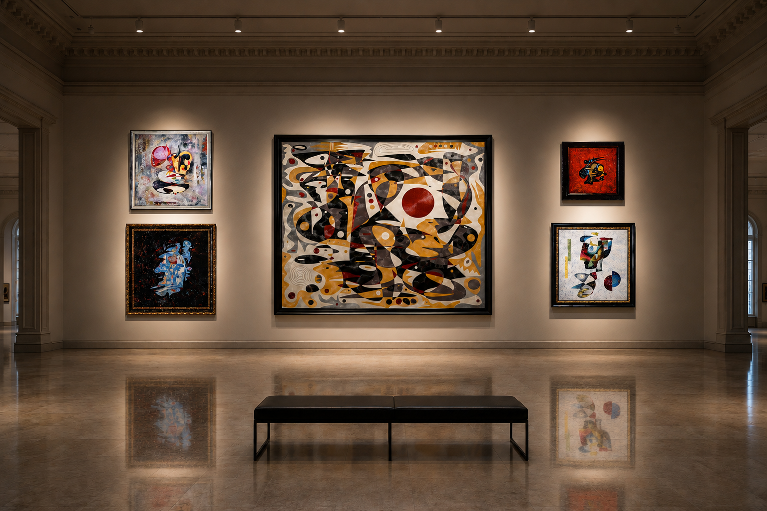 Installationsansicht der Wanderausstellung War System V: Konvergenz bei Hawai Sakusen