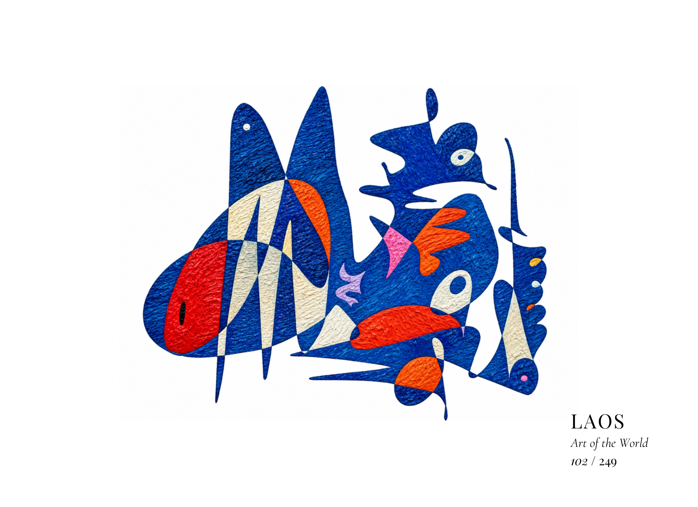Kunstwerk über Laos von Gheorghe Virtosu aus der Serie Art of the World