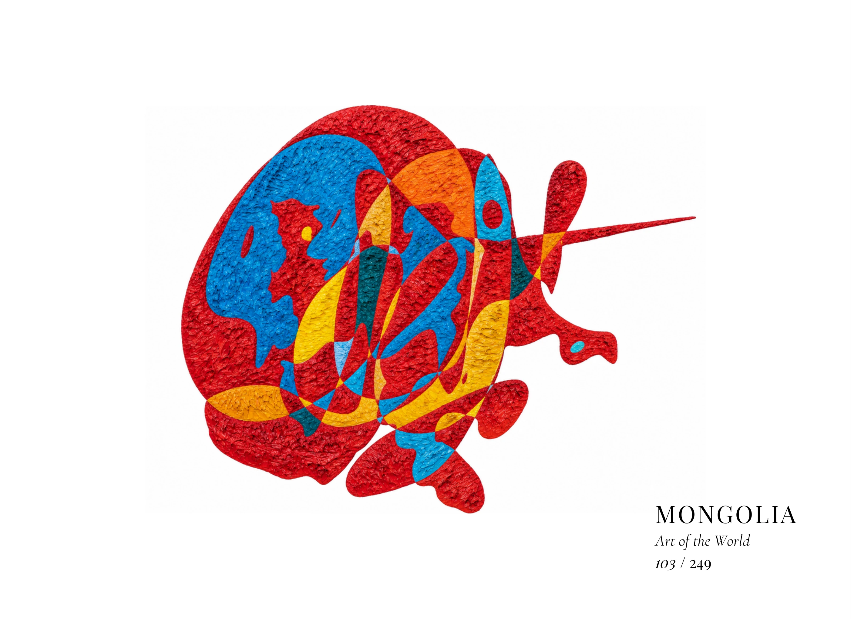 Kunstwerk über Mongolei von Gheorghe Virtosu aus der Serie Art of the World