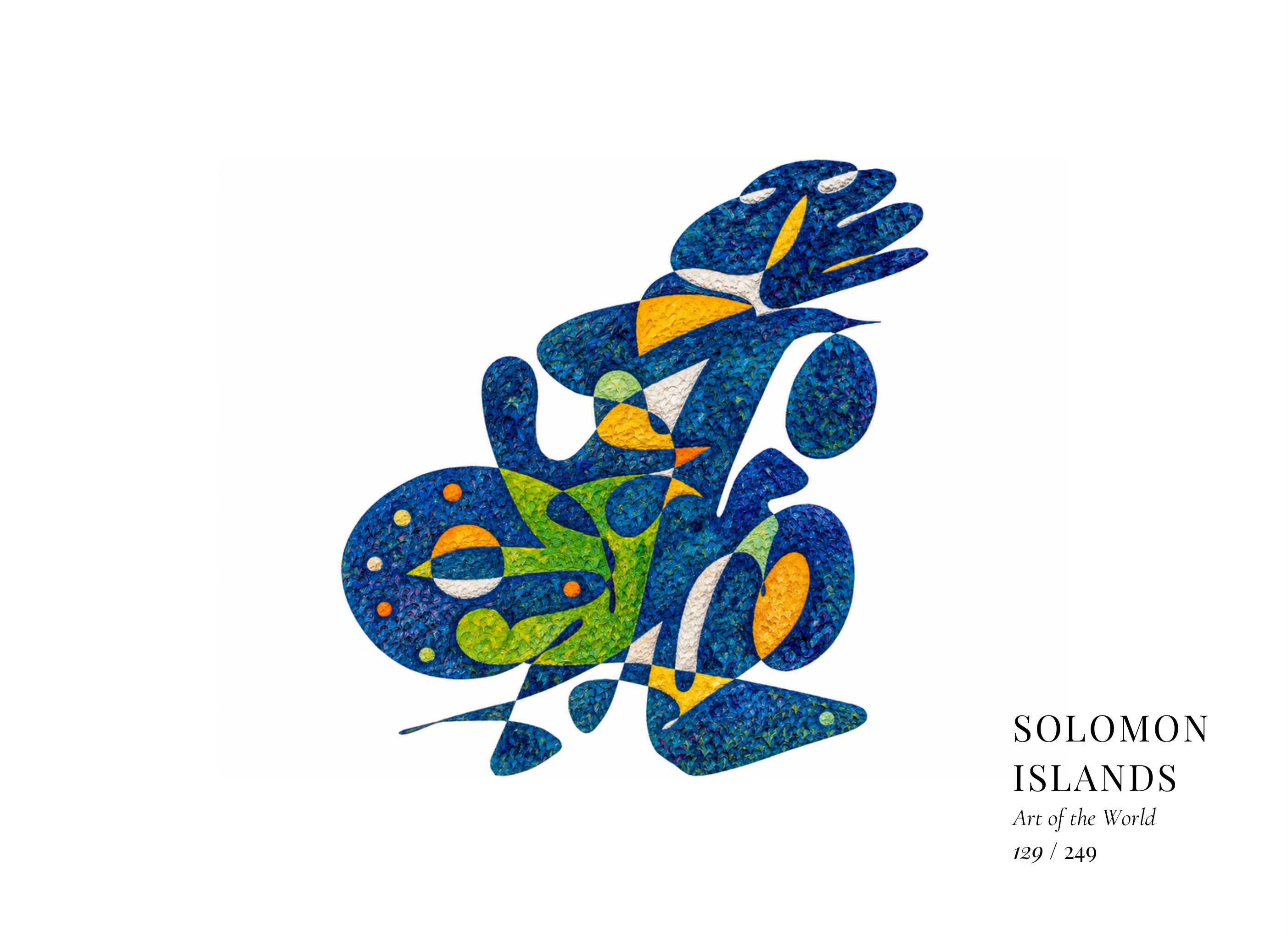Kunstwerk über Salomonen von Gheorghe Virtosu aus der Serie Art of the World