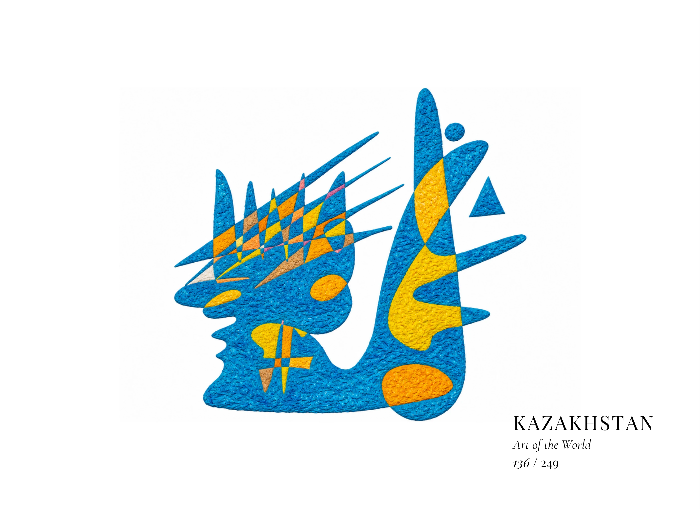 Kunstwerk über Kasachstan von Gheorghe Virtosu aus der Serie Art of the World