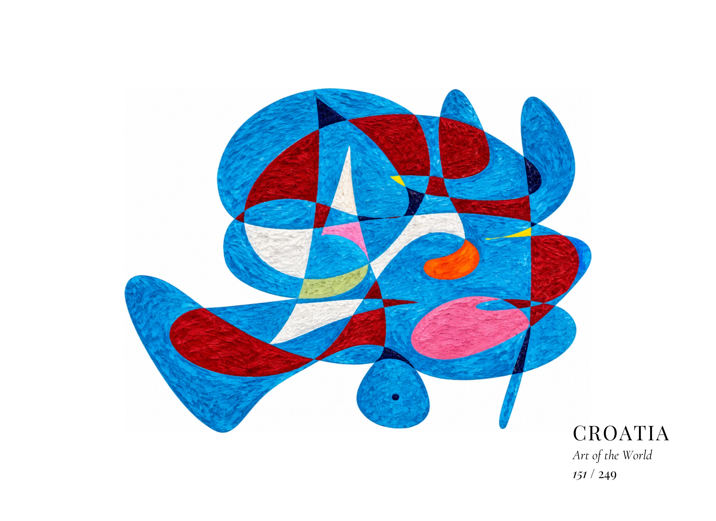 Kunstwerk über Kroatien von Gheorghe Virtosu aus der Serie Art of the World