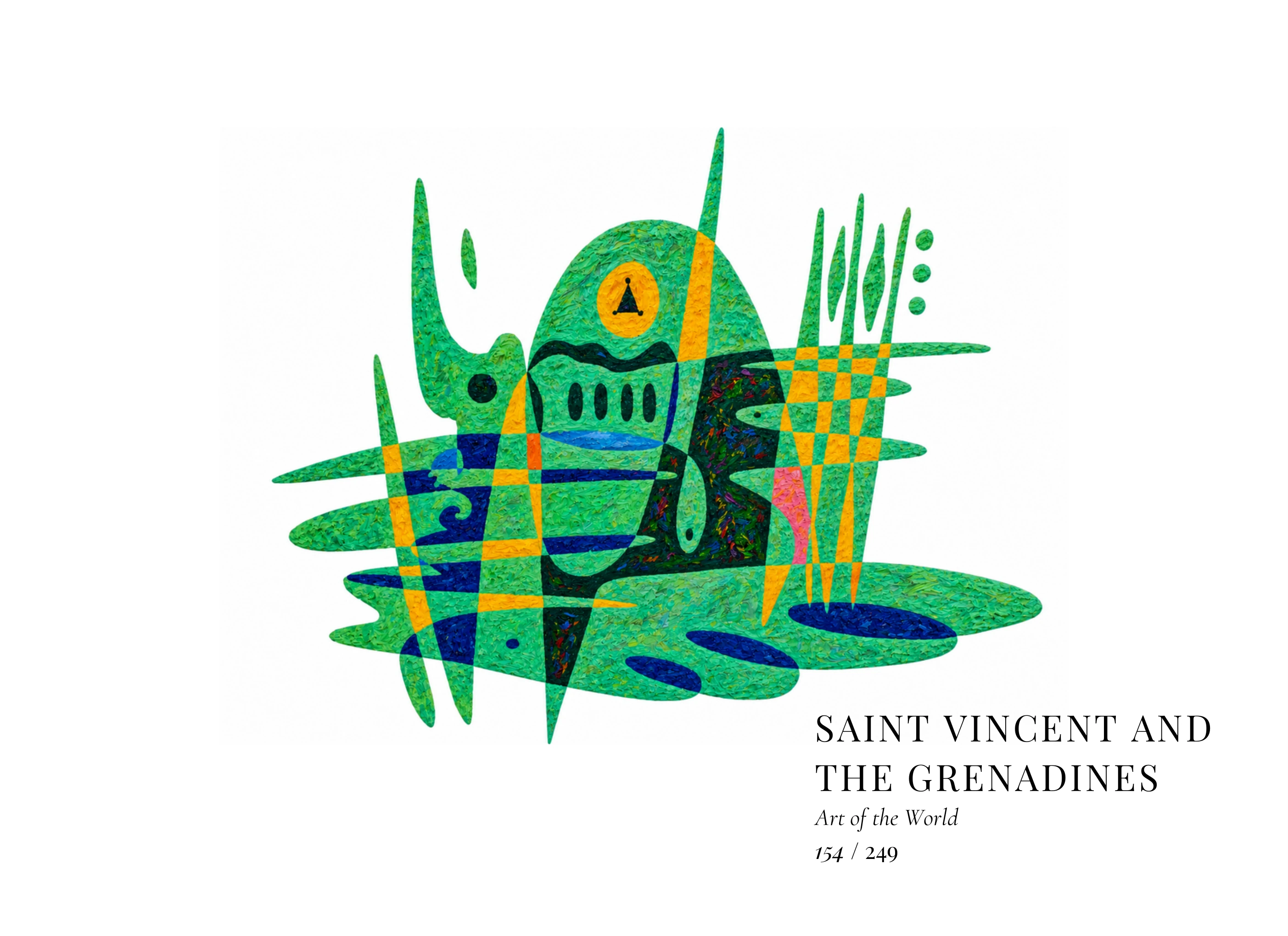 Kunstwerk über St. Vincent und die Grenadinen von Gheorghe Virtosu aus der Serie Art of the World