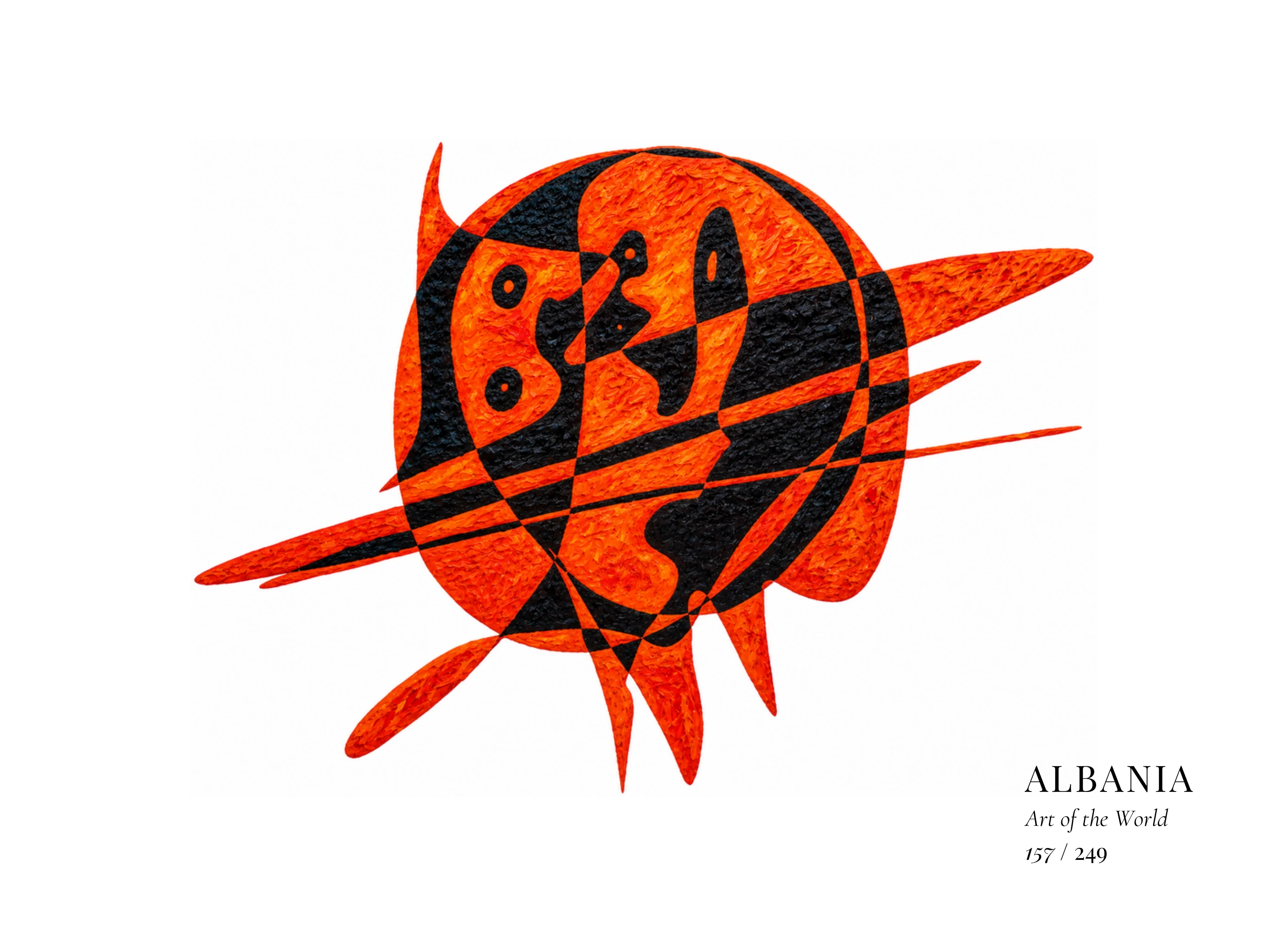 Kunstwerk über Albanien von Gheorghe Virtosu aus der Serie Art of the World