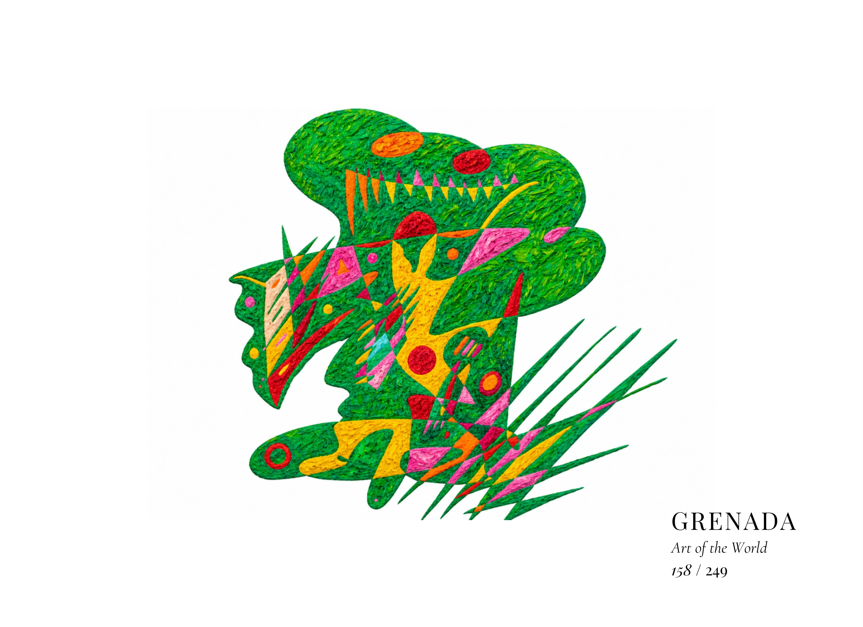 Kunstwerk über Grenada von Gheorghe Virtosu aus der Serie Art of the World