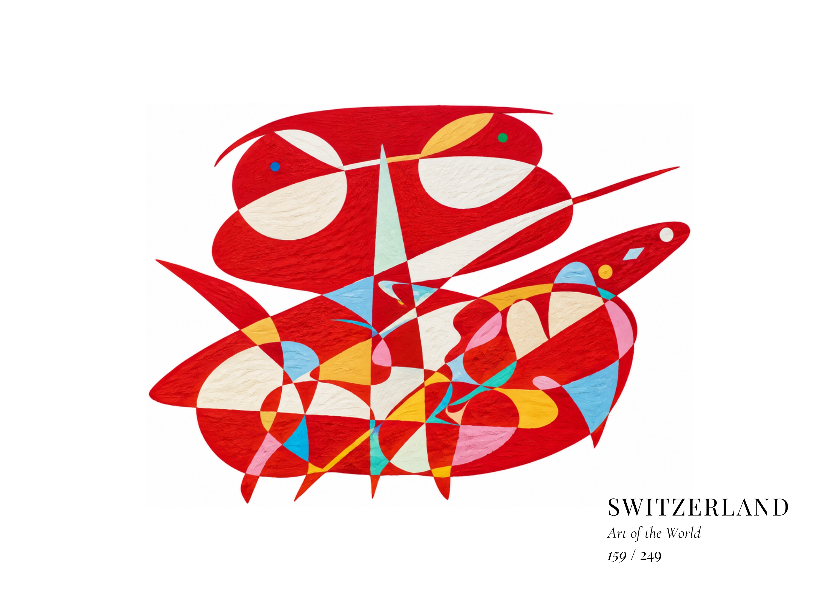 Kunstwerk über Schweiz von Gheorghe Virtosu aus der Serie Art of the World