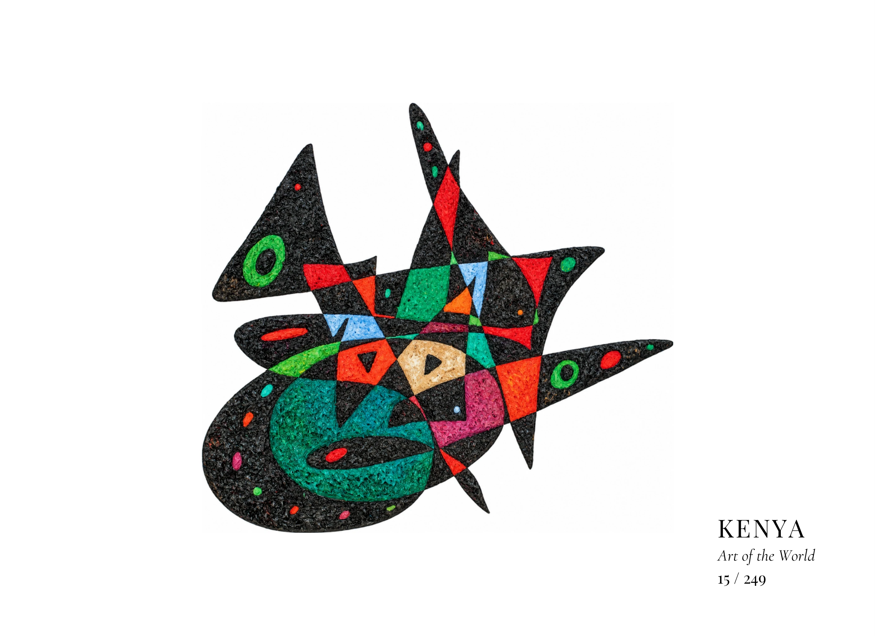 Kunstwerk über Kenia von Gheorghe Virtosu aus der Serie Art of the World