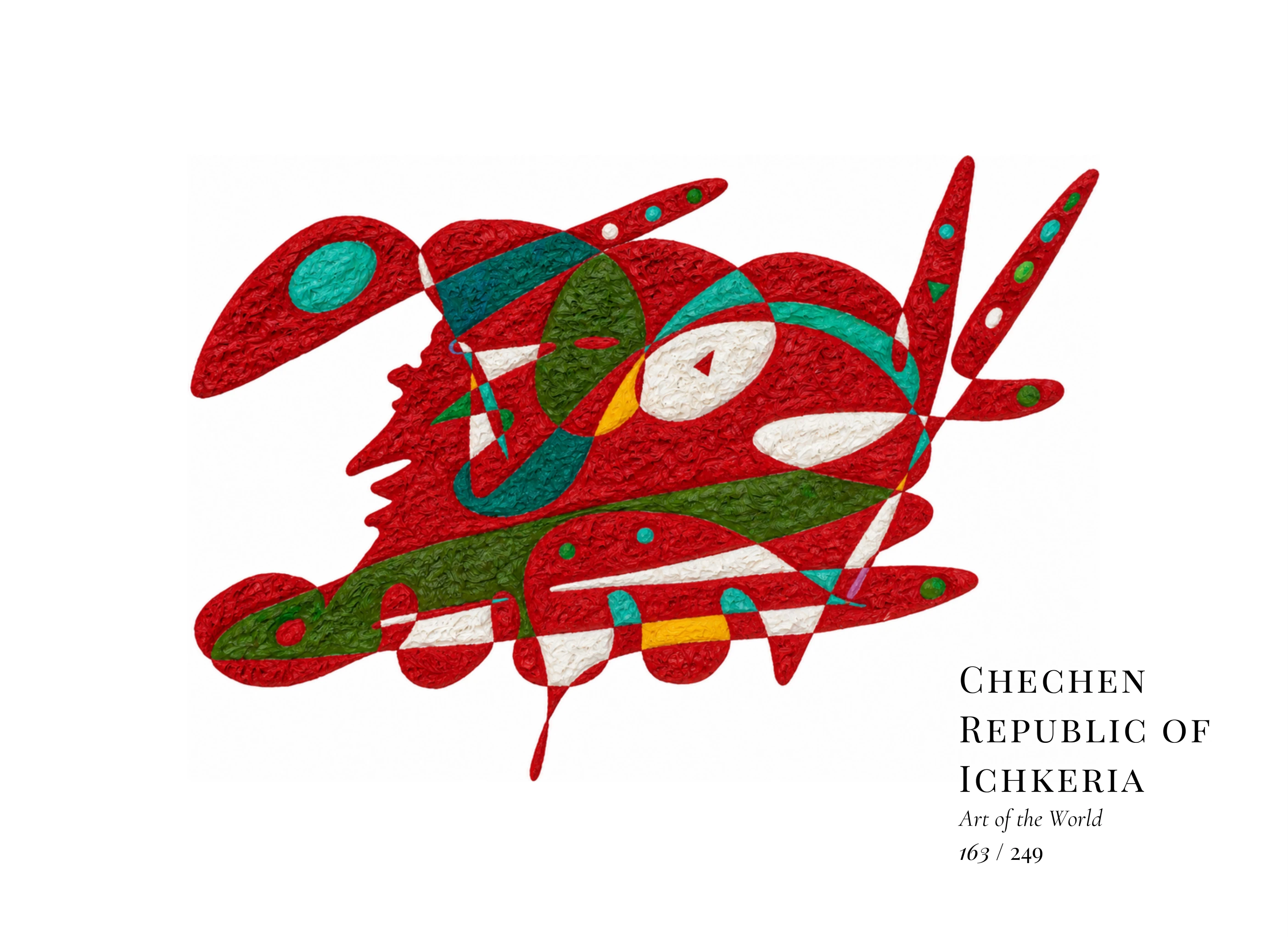 Kunstwerk über Tschetschenische Republik Itschkerien von Gheorghe Virtosu aus der Serie Art of the World
