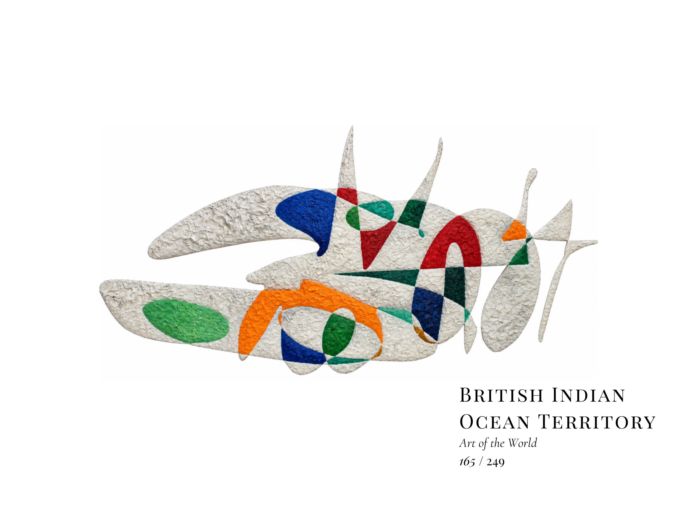 Kunstwerk über Britisches Territorium im Indischen Ozean von Gheorghe Virtosu aus der Serie Art of the World