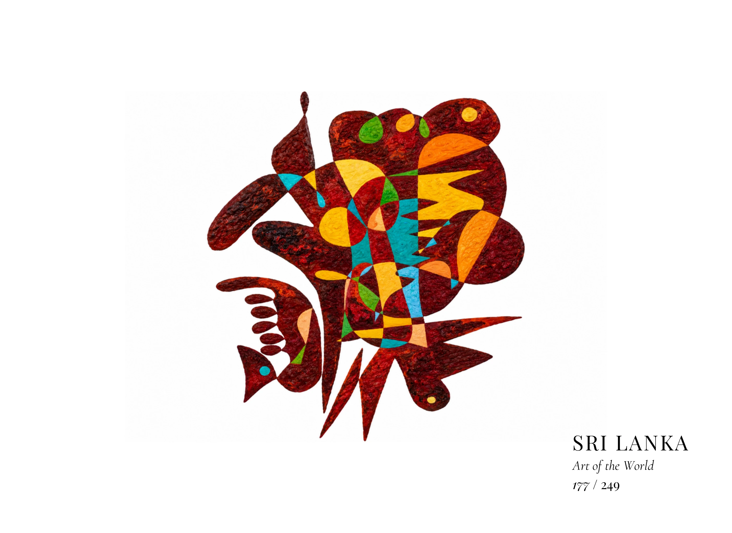 Kunstwerk über Sri Lanka von Gheorghe Virtosu aus der Serie Art of the World