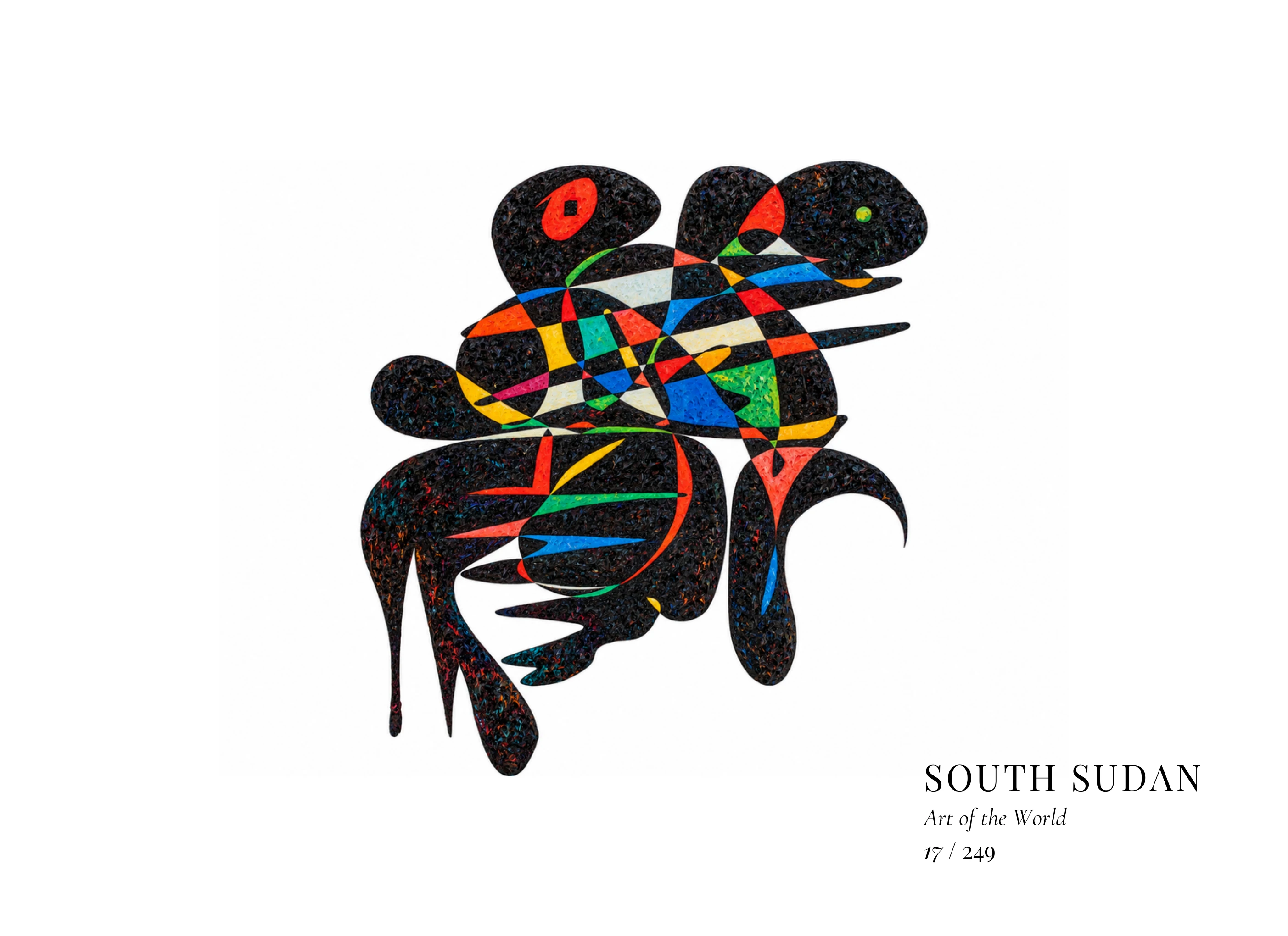 Kunstwerk über Südsudan von Gheorghe Virtosu aus der Serie Art of the World