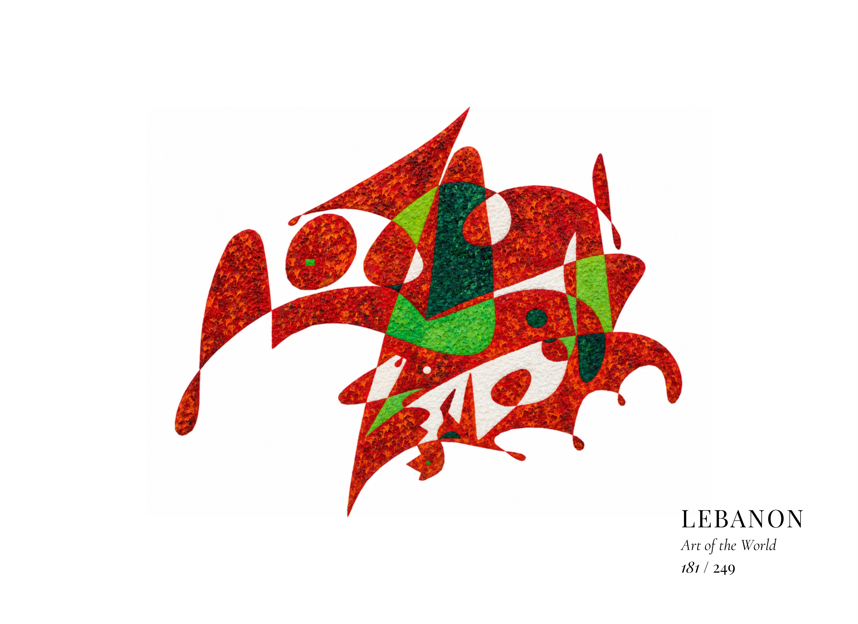 Kunstwerk über Libanon von Gheorghe Virtosu aus der Serie Art of the World