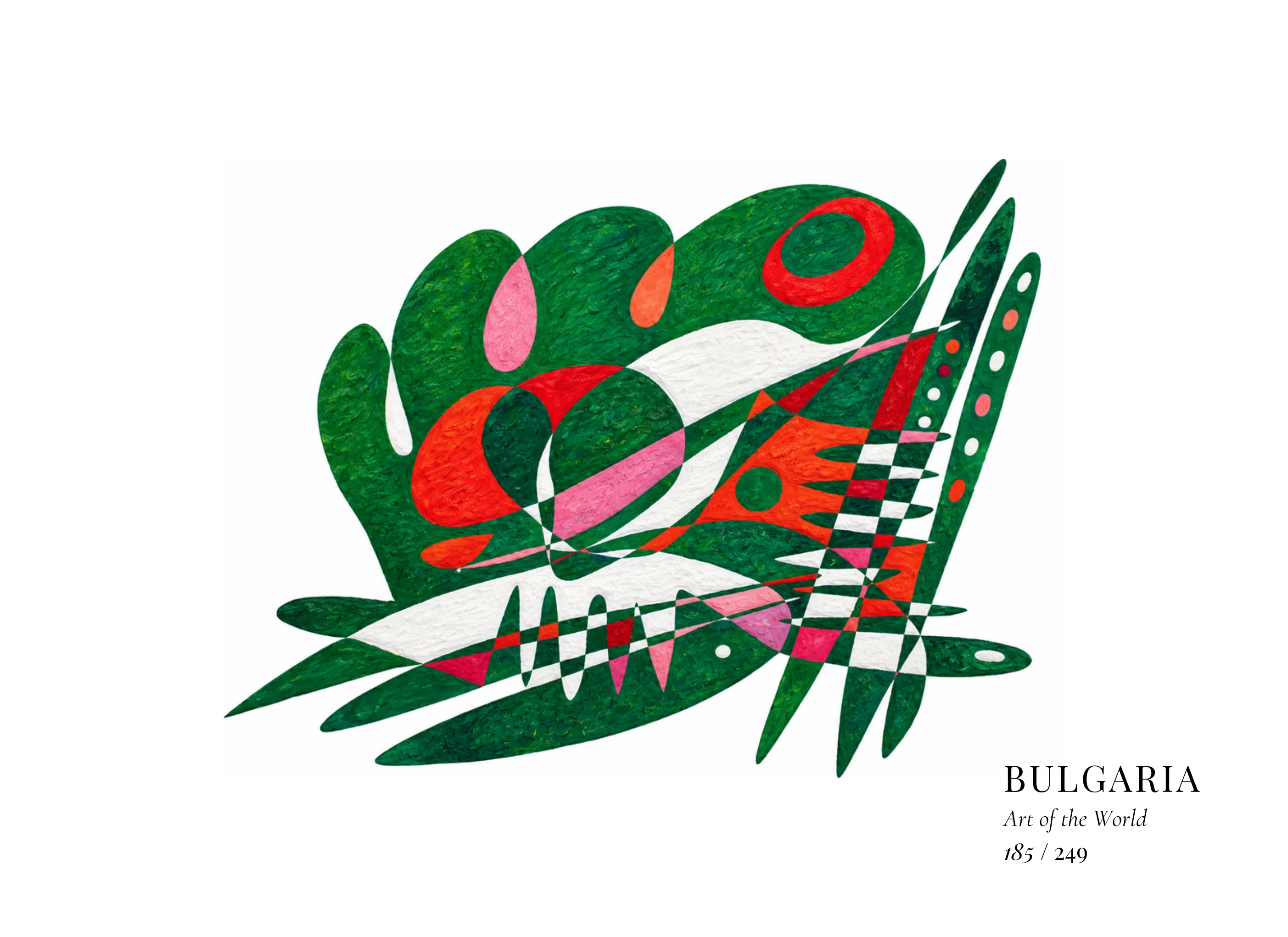 Kunstwerk über Bulgarien von Gheorghe Virtosu aus der Serie Art of the World