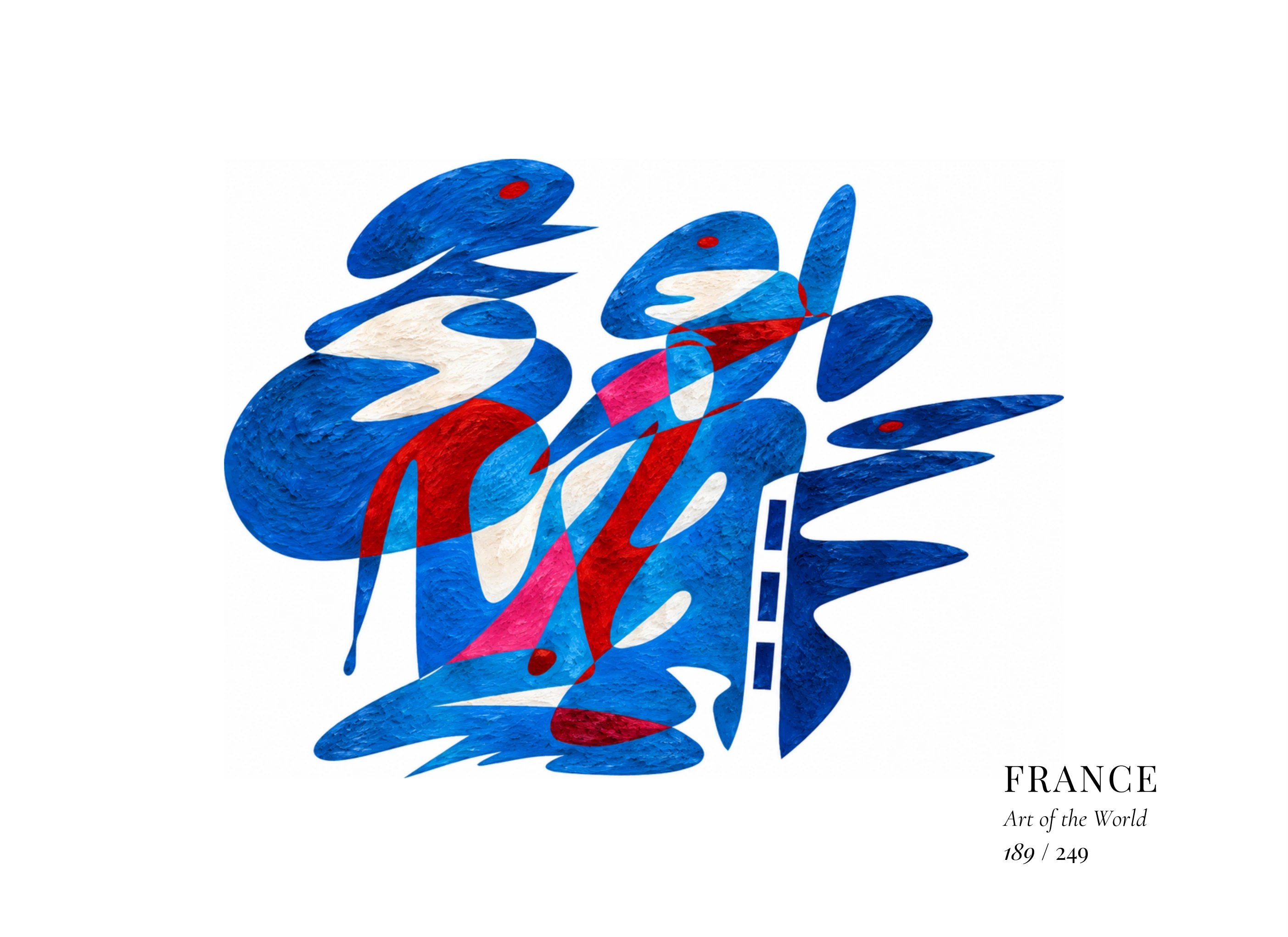 Kunstwerk über Frankreich von Gheorghe Virtosu aus der Serie Art of the World