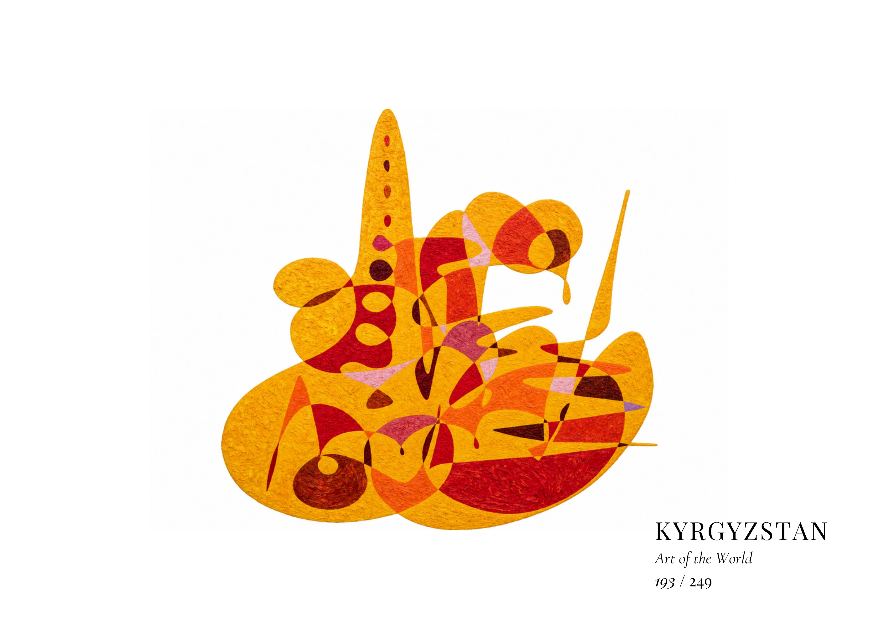 Kunstwerk über Kirgisistan von Gheorghe Virtosu aus der Serie Art of the World
