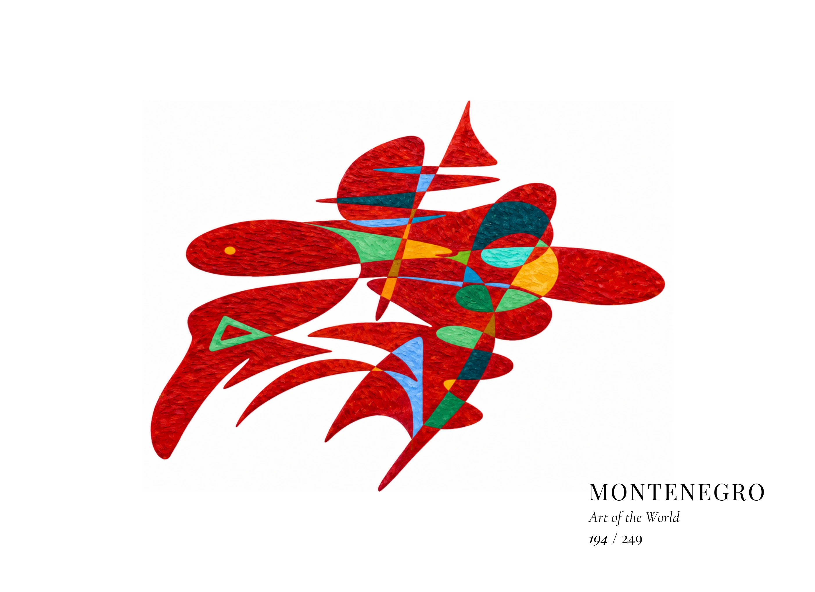Kunstwerk über Montenegro von Gheorghe Virtosu aus der Serie Art of the World