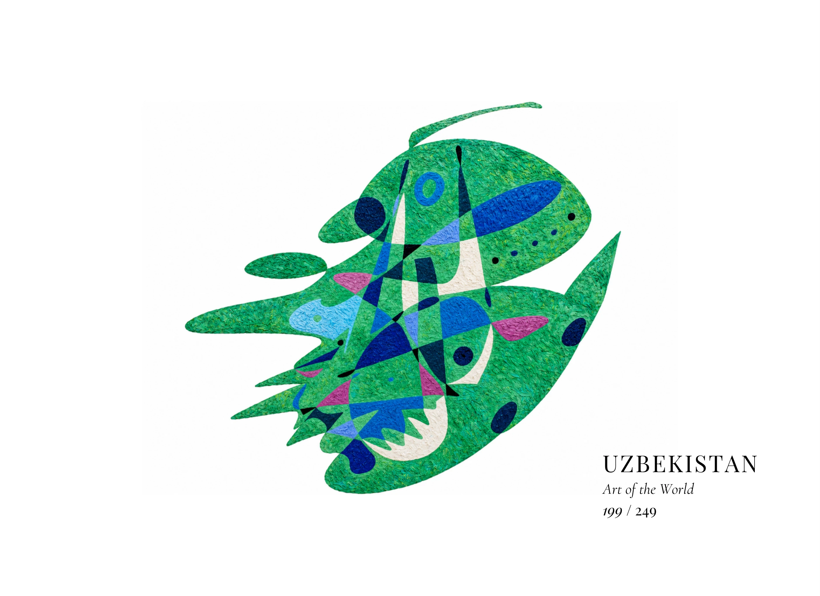 Kunstwerk über Usbekistan von Gheorghe Virtosu aus der Serie Art of the World