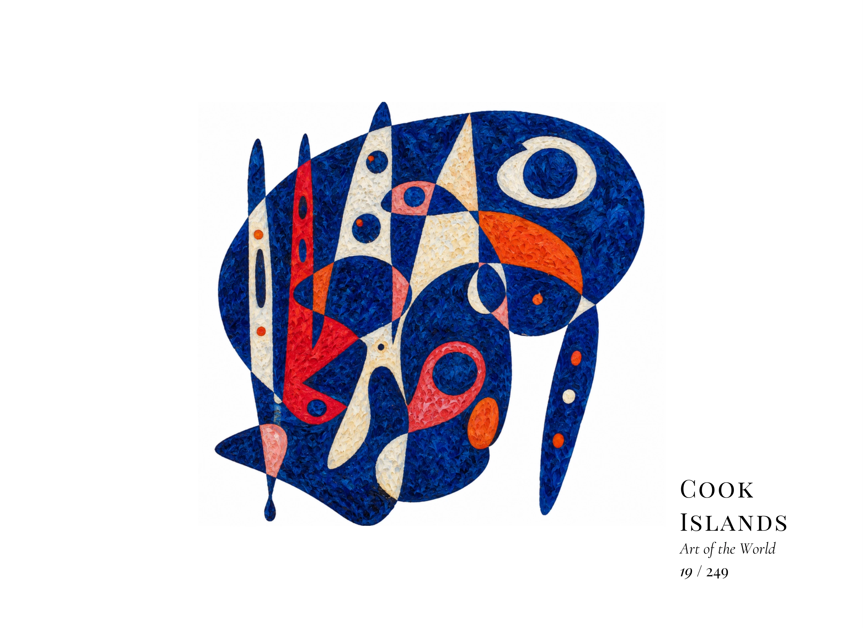 Kunstwerk über Cookinseln von Gheorghe Virtosu aus der Serie Art of the World