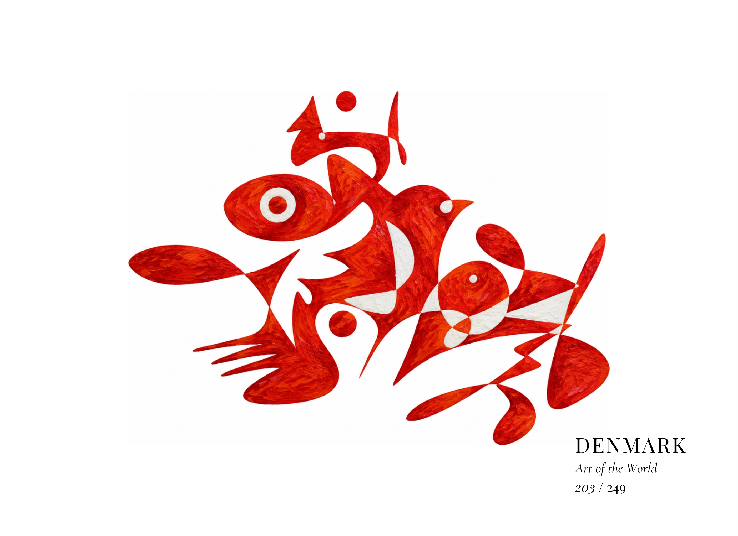 Kunstwerk über Dänemark von Gheorghe Virtosu aus der Serie Art of the World