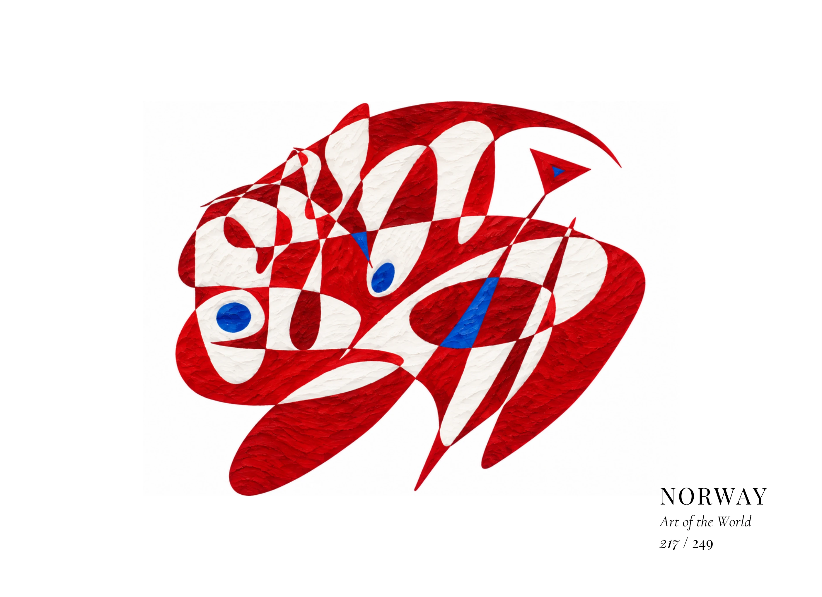 Kunstwerk über Norwegen von Gheorghe Virtosu aus der Serie Art of the World