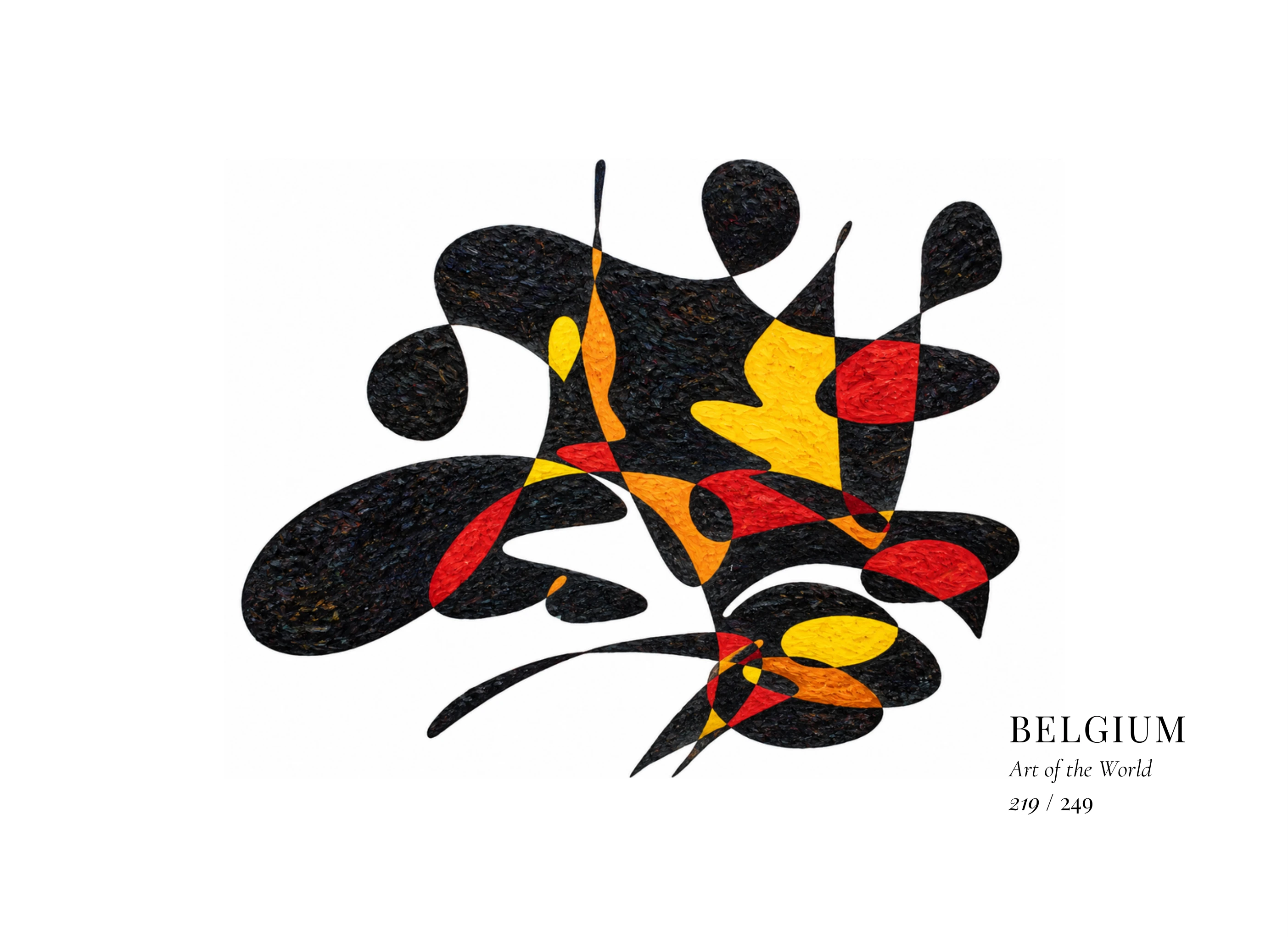 Kunstwerk über Belgien von Gheorghe Virtosu aus der Serie Art of the World