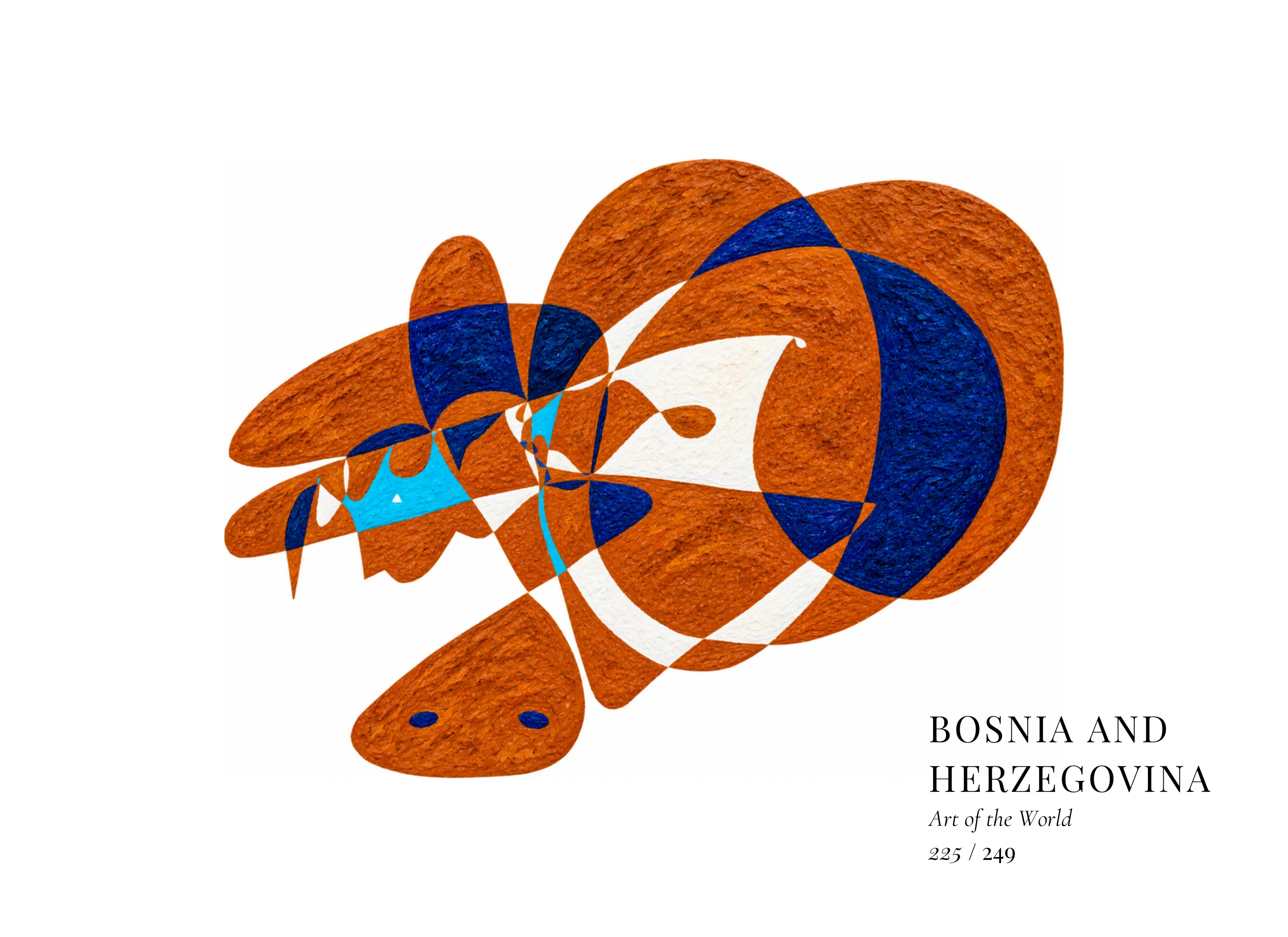 Kunstwerk über Bosnien und Herzegowina von Gheorghe Virtosu aus der Serie Art of the World