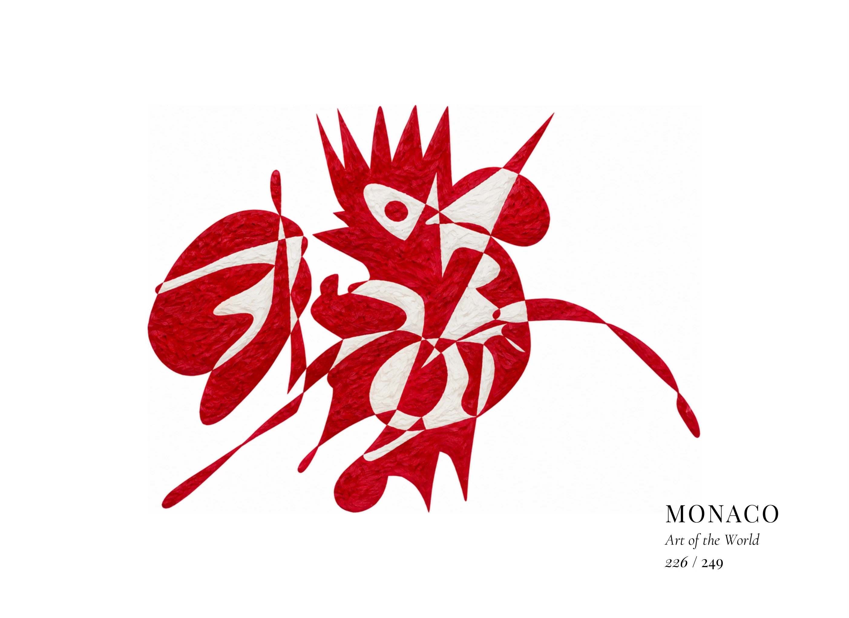 Kunstwerk über Monaco von Gheorghe Virtosu aus der Serie Art of the World