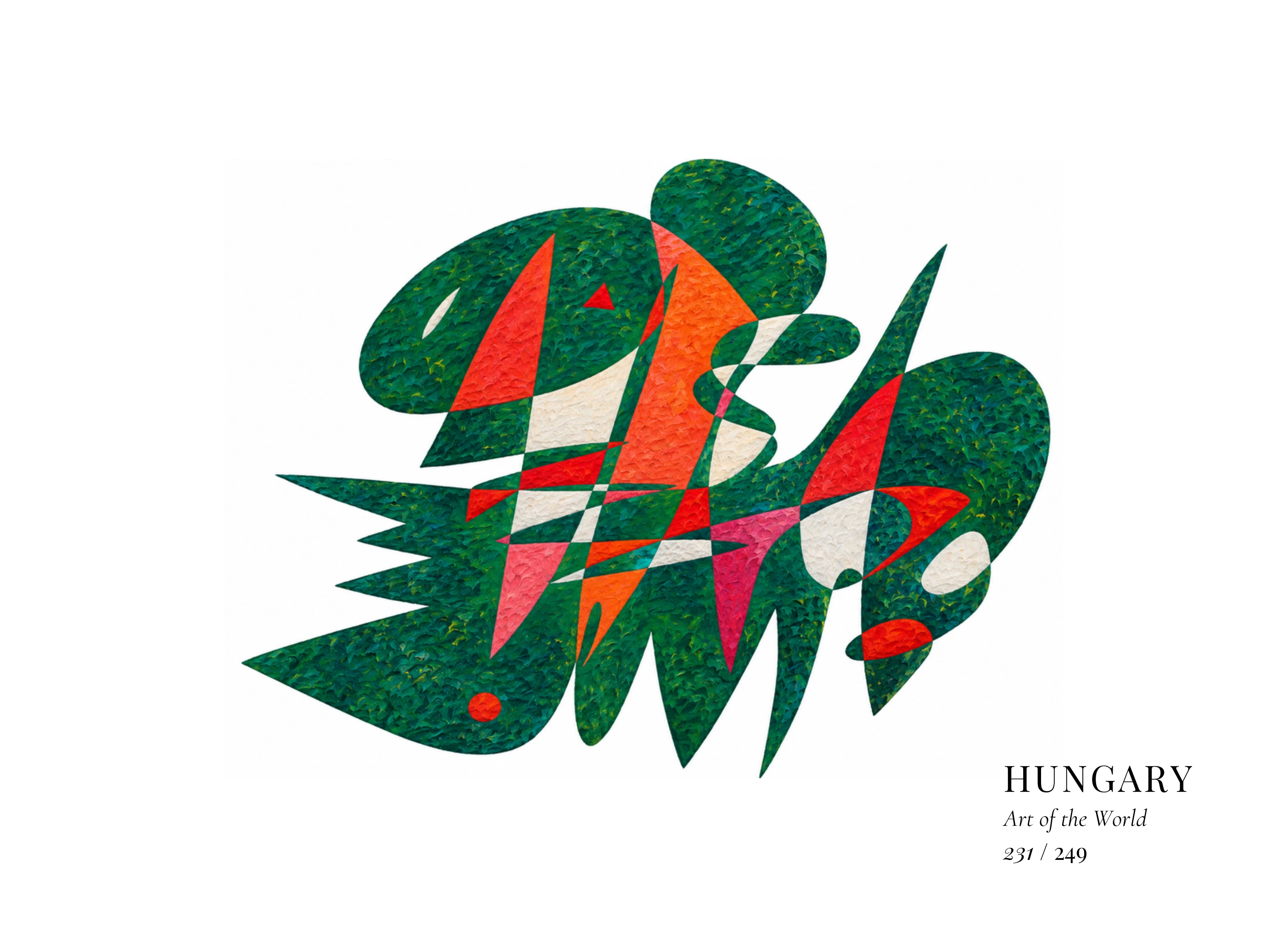 Kunstwerk über Ungarn von Gheorghe Virtosu aus der Serie Art of the World