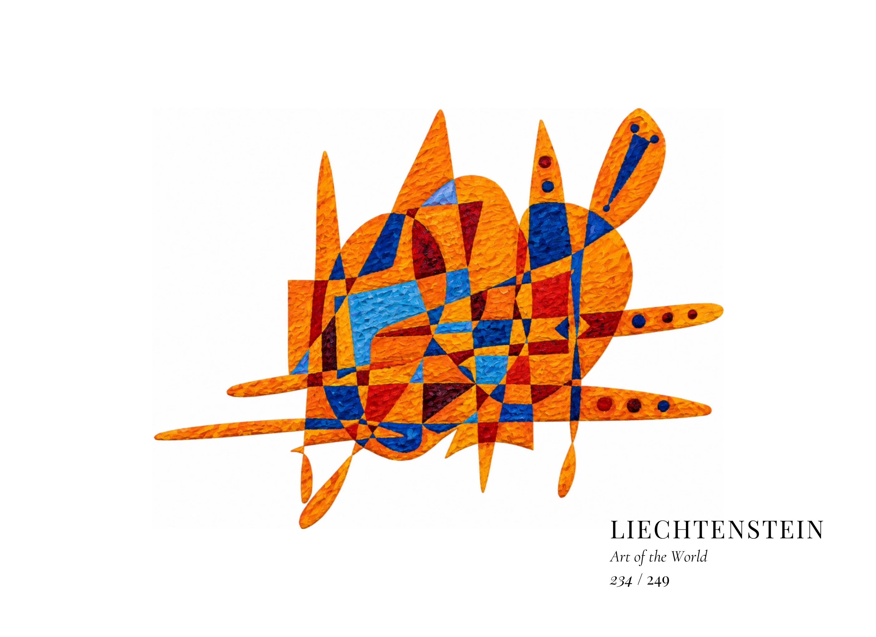 Kunstwerk über Liechtenstein von Gheorghe Virtosu aus der Serie Art of the World