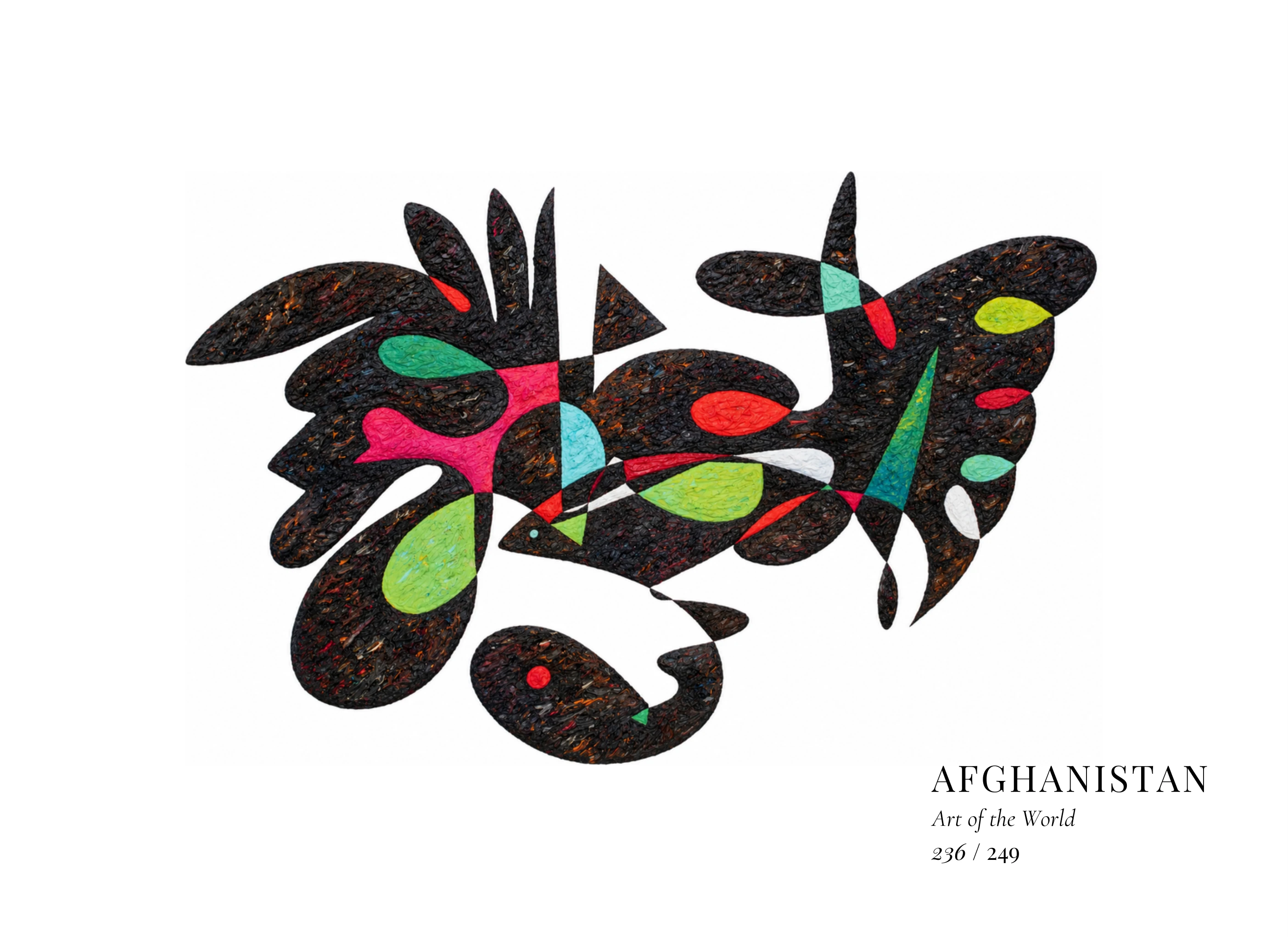 Kunstwerk über Afghanistan von Gheorghe Virtosu aus der Serie Art of the World
