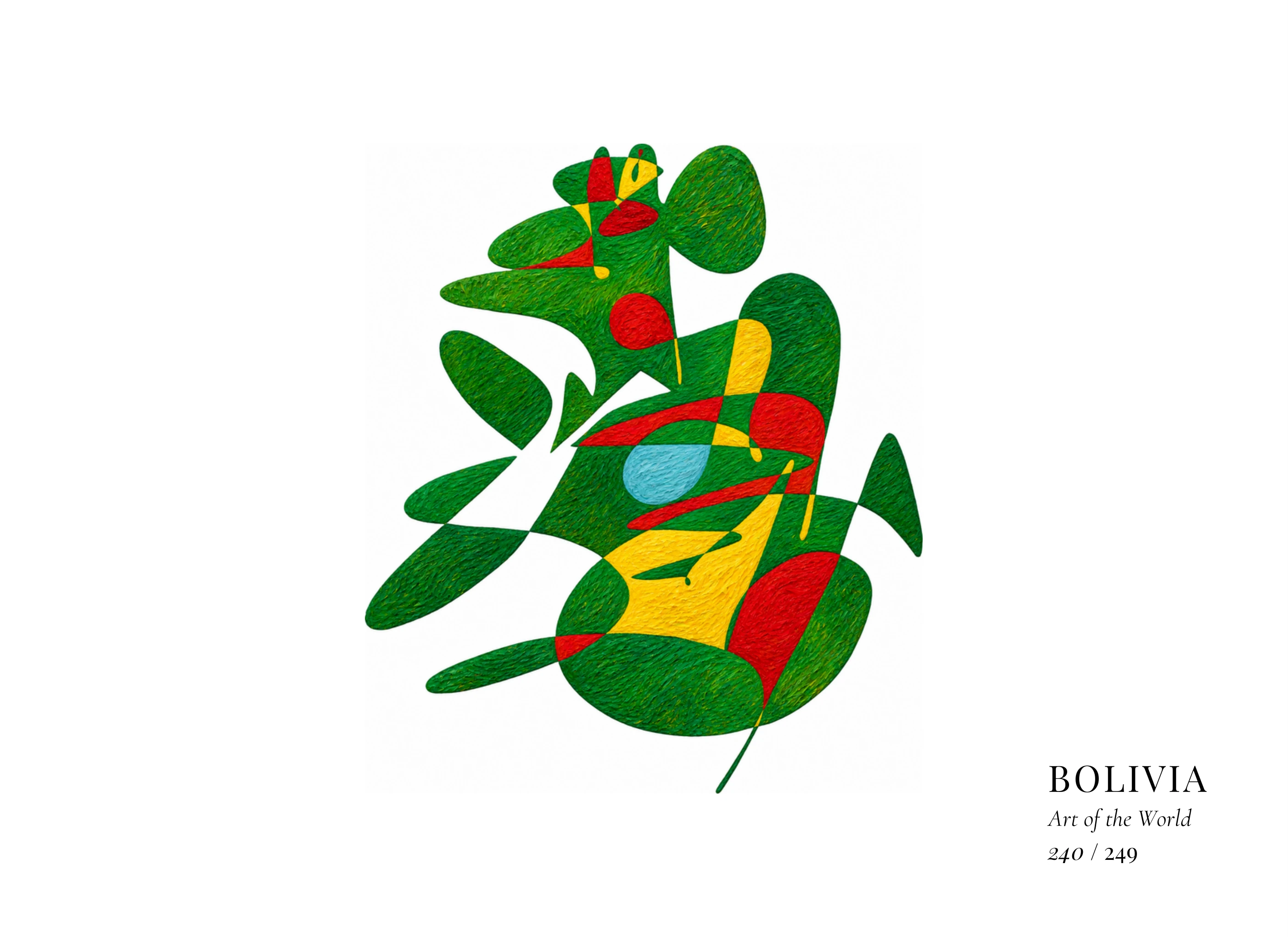 Kunstwerk über Bolivien von Gheorghe Virtosu aus der Serie Art of the World