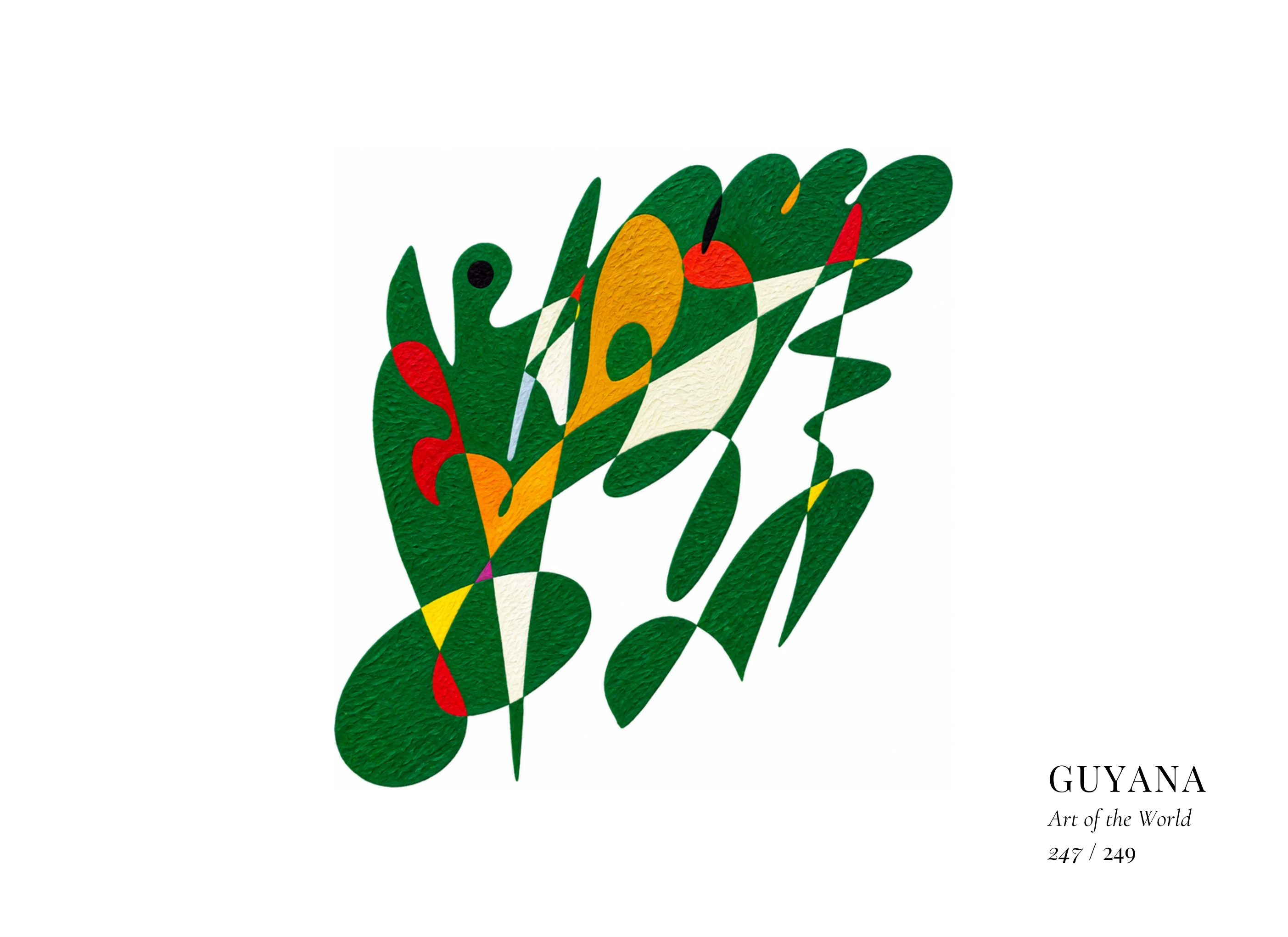 Kunstwerk über Guyana von Gheorghe Virtosu aus der Serie Art of the World
