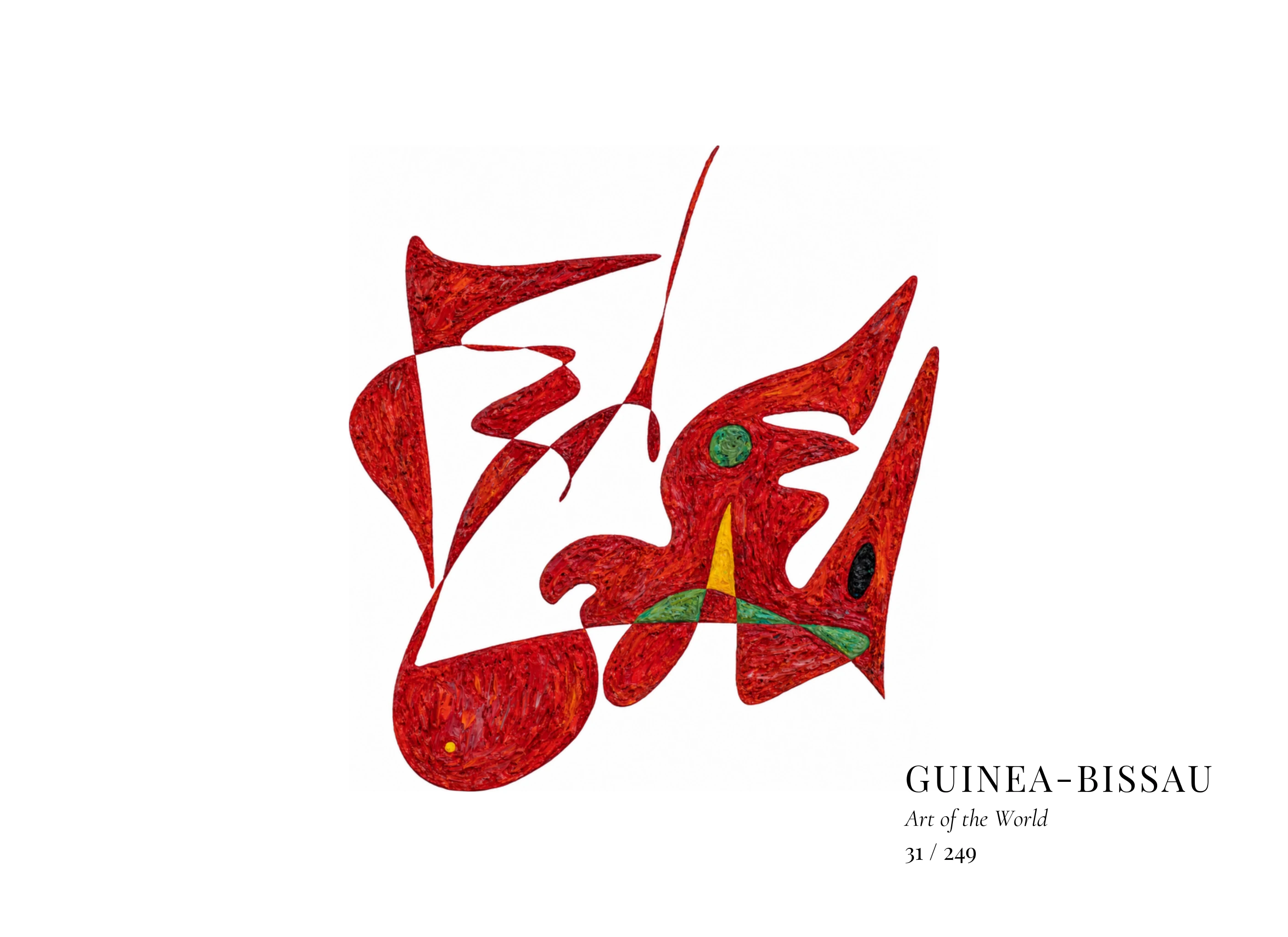 Kunstwerk über Guinea-Bissau von Gheorghe Virtosu aus der Serie Art of the World