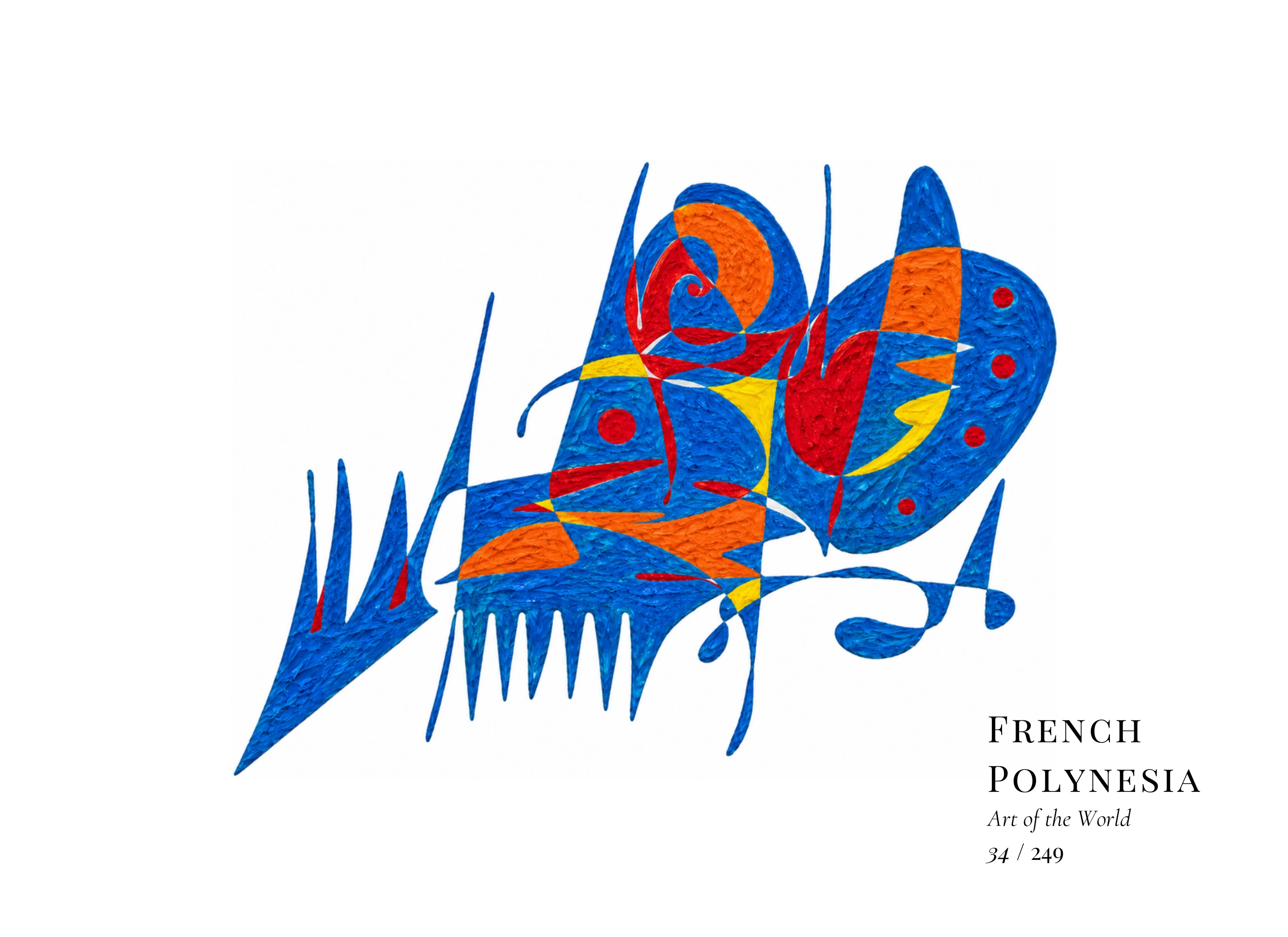 Kunstwerk über Französisch-Polynesien von Gheorghe Virtosu aus der Serie Art of the World