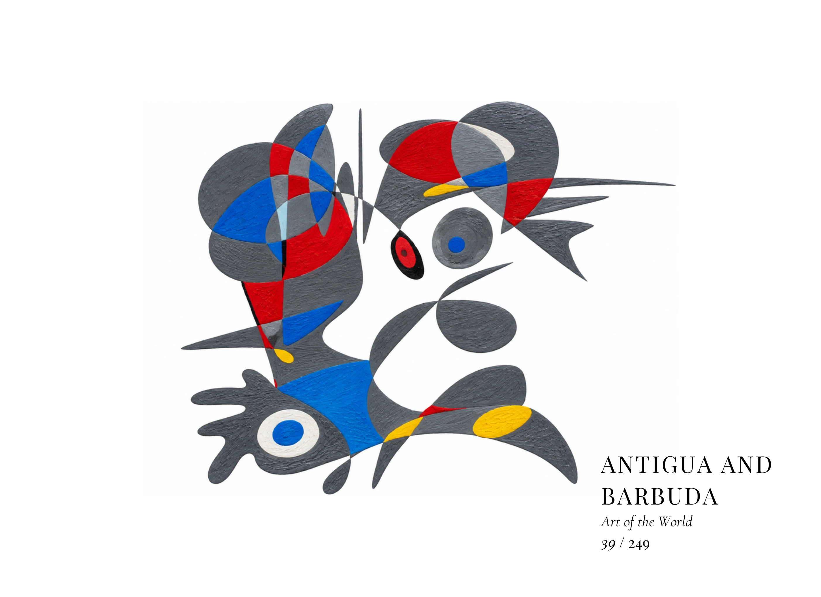 Kunstwerk über Antigua und Barbuda von Gheorghe Virtosu aus der Serie Art of the World