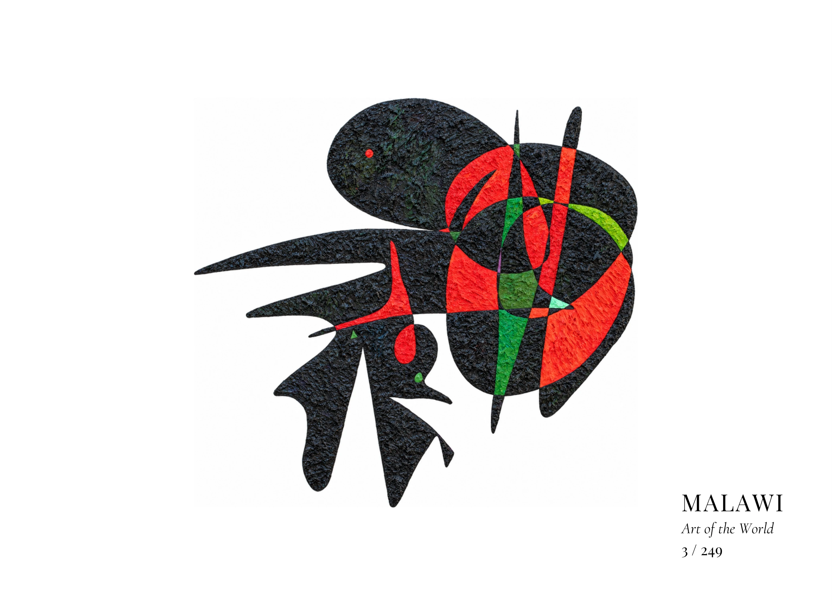 Kunstwerk über Malawi von Gheorghe Virtosu aus der Serie Art of the World