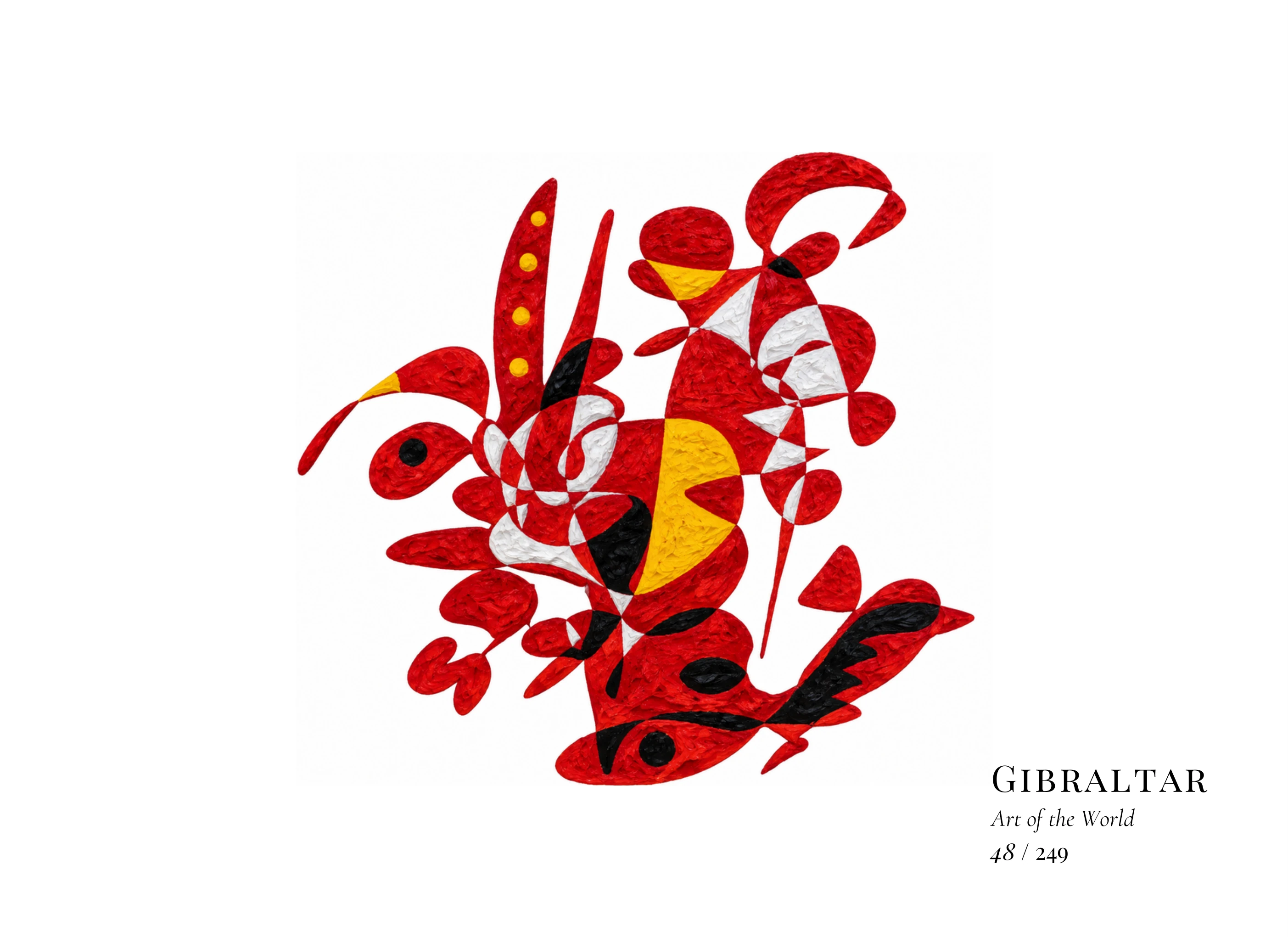 Kunstwerk über Gibraltar von Gheorghe Virtosu aus der Serie Art of the World