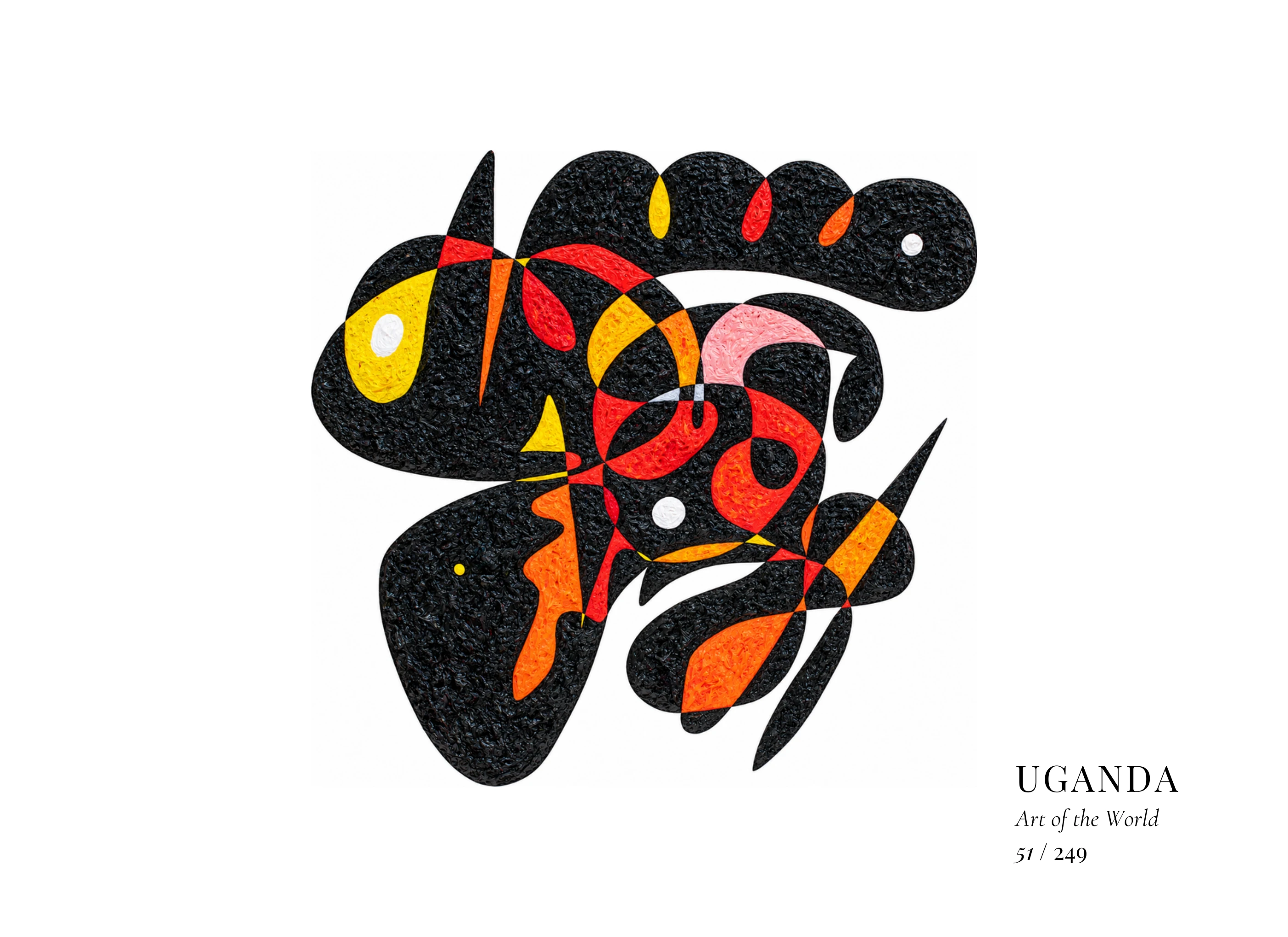 Kunstwerk über Uganda von Gheorghe Virtosu aus der Serie Art of the World