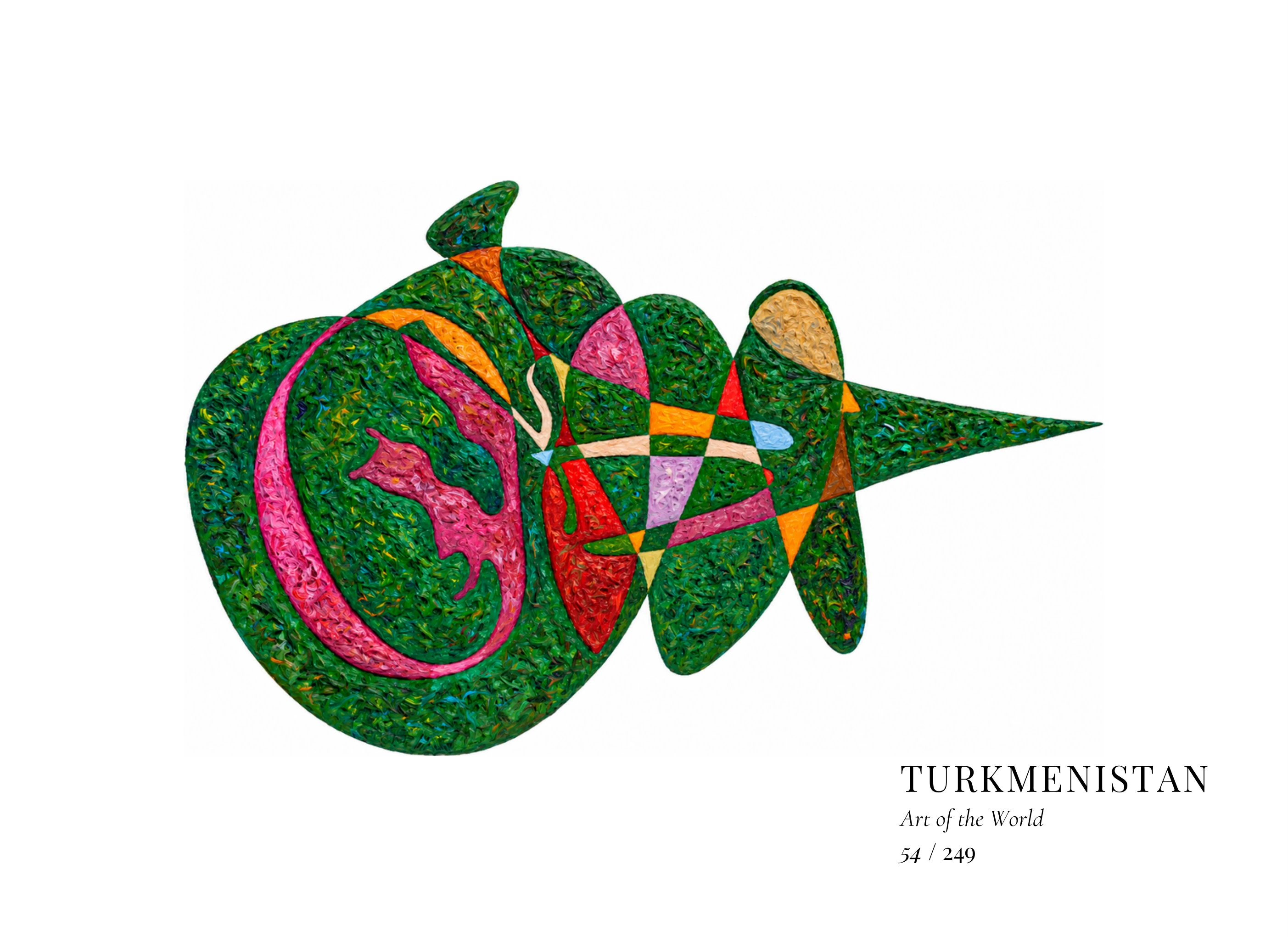 Kunstwerk über Turkmenistan von Gheorghe Virtosu aus der Serie Art of the World