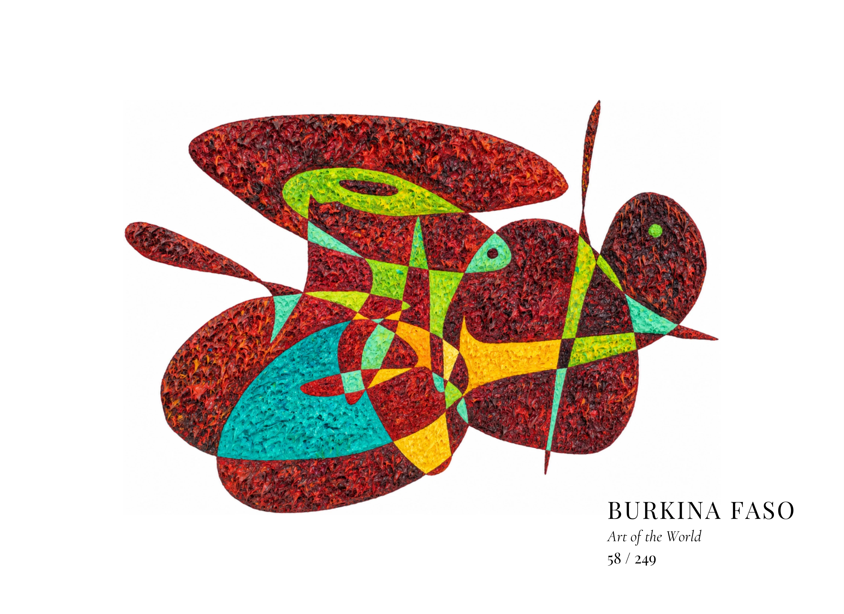 Kunstwerk über Burkina Faso von Gheorghe Virtosu aus der Serie Art of the World