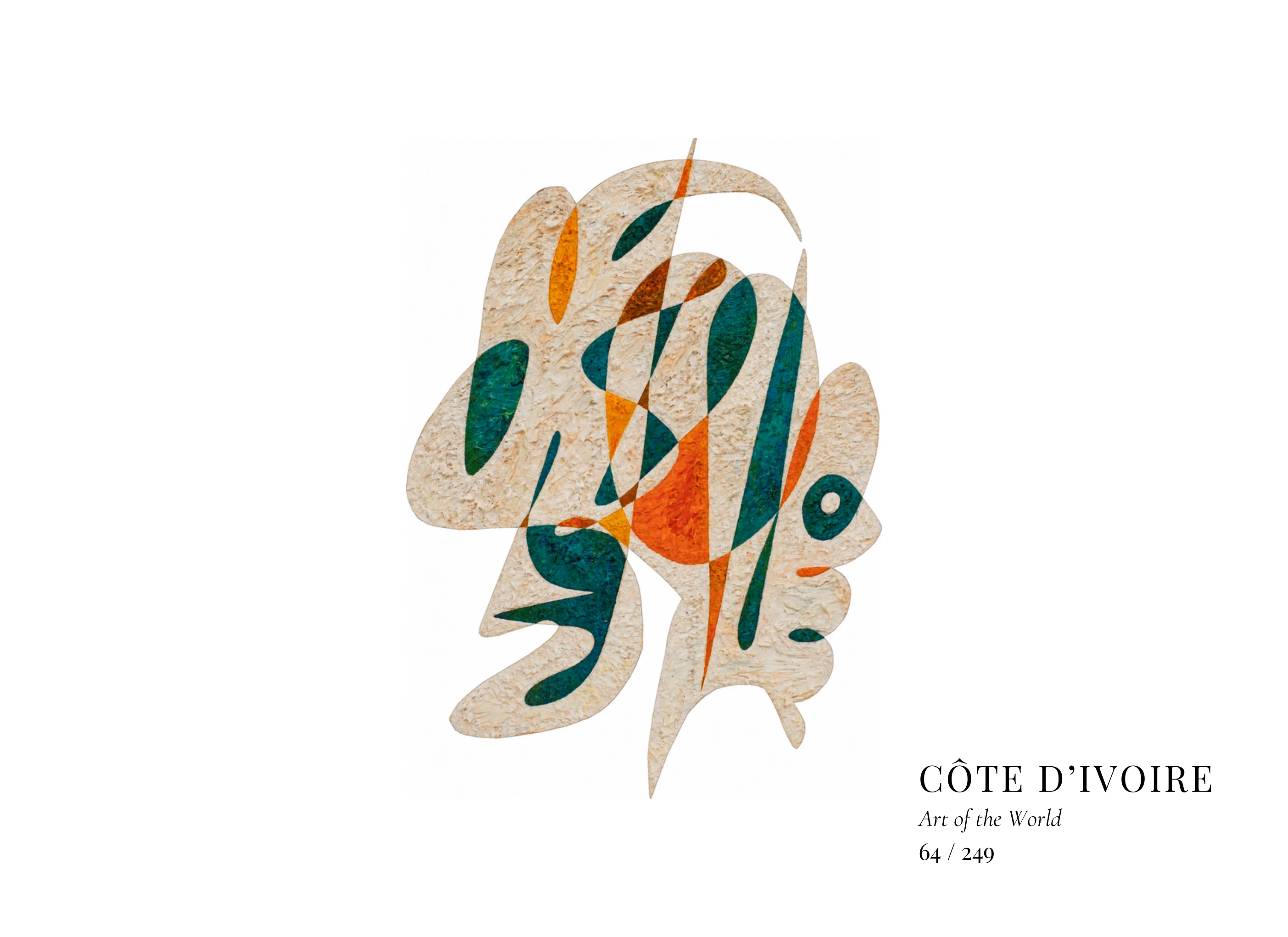 Kunstwerk über Côte d’Ivoire von Gheorghe Virtosu aus der Serie Art of the World