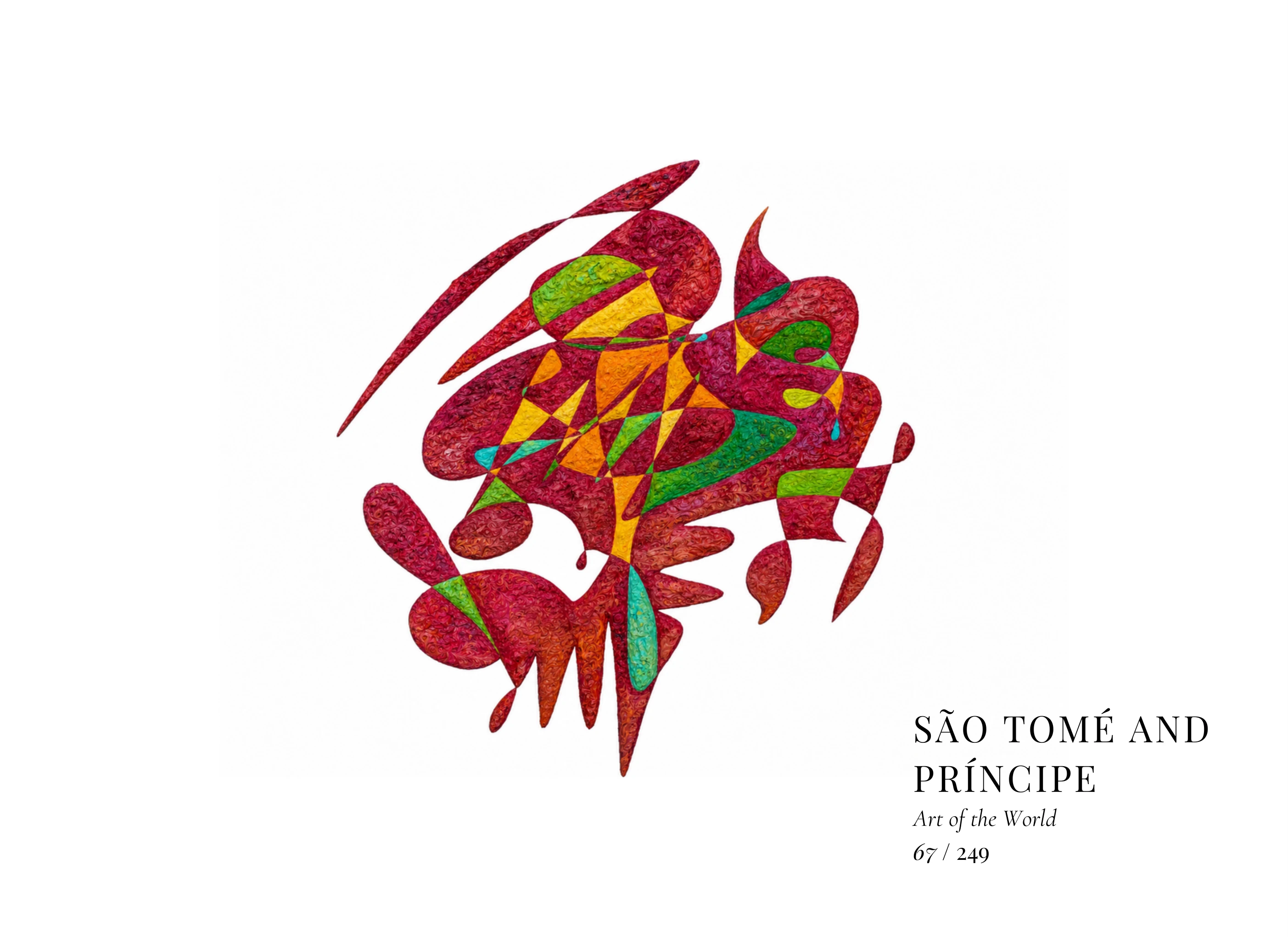 Kunstwerk über São Tomé und Príncipe von Gheorghe Virtosu aus der Serie Art of the World