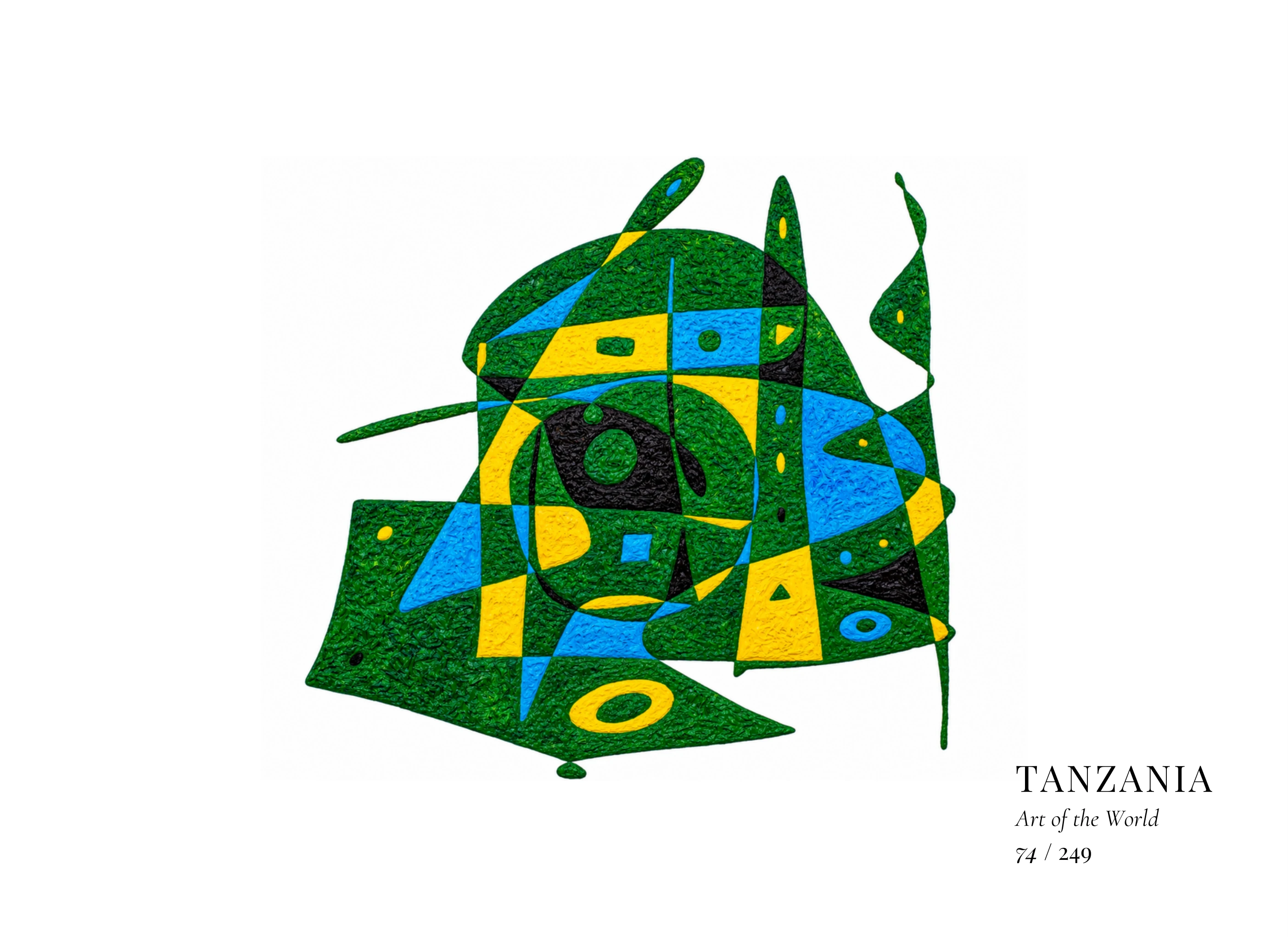 Kunstwerk über Tansania von Gheorghe Virtosu aus der Serie Art of the World