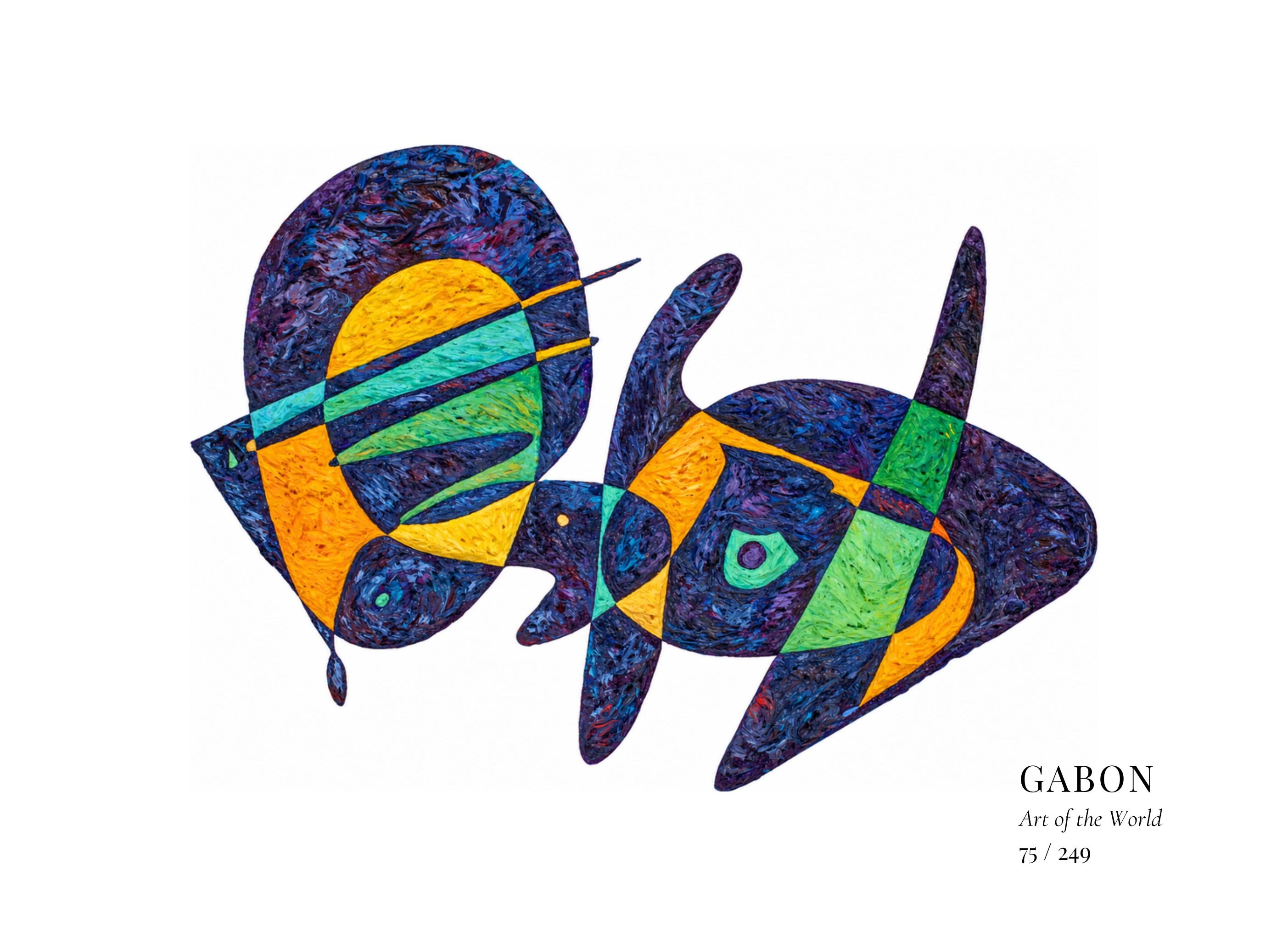 Kunstwerk über Gabun von Gheorghe Virtosu aus der Serie Art of the World