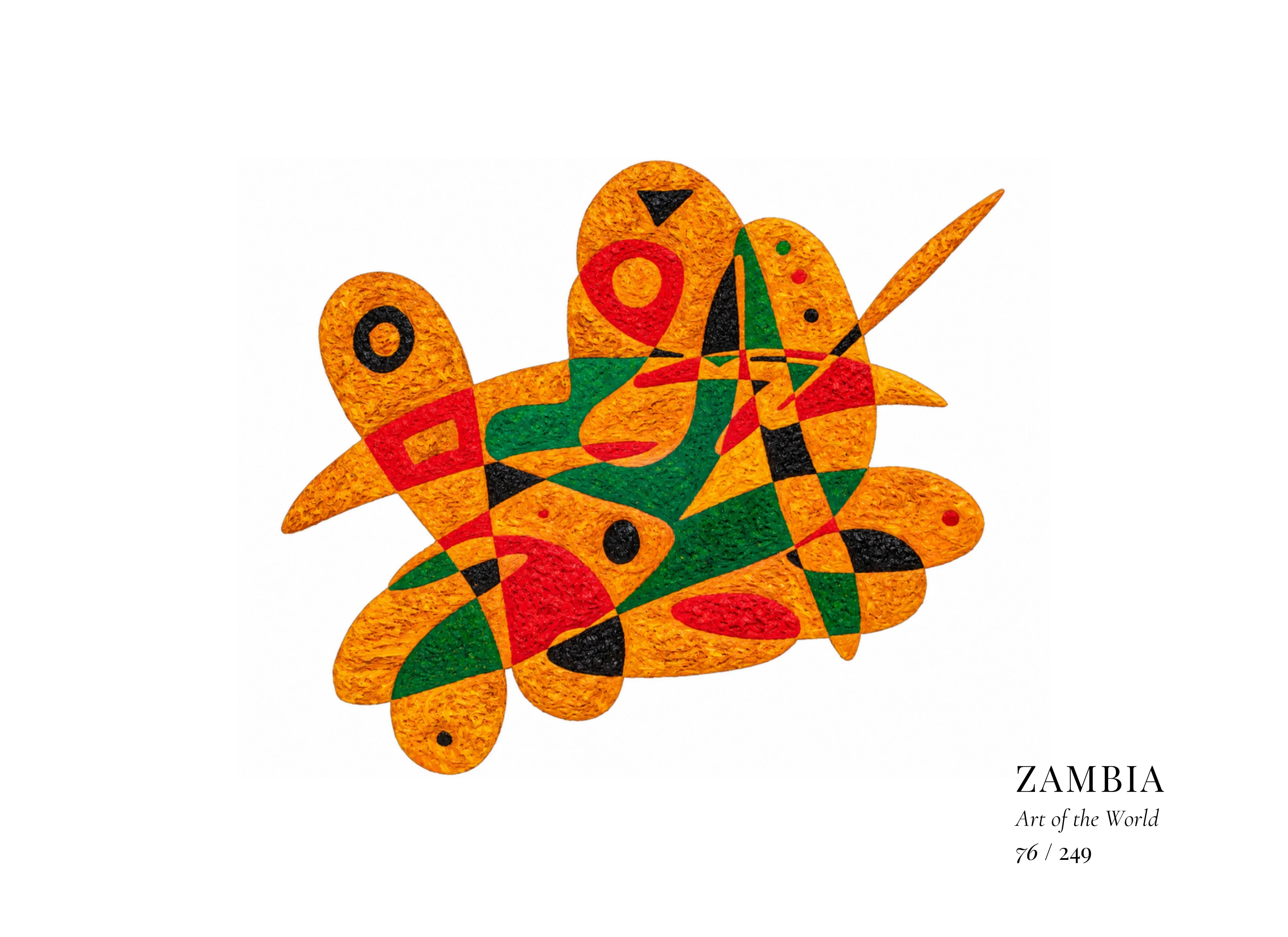 Kunstwerk über Sambia von Gheorghe Virtosu aus der Serie Art of the World