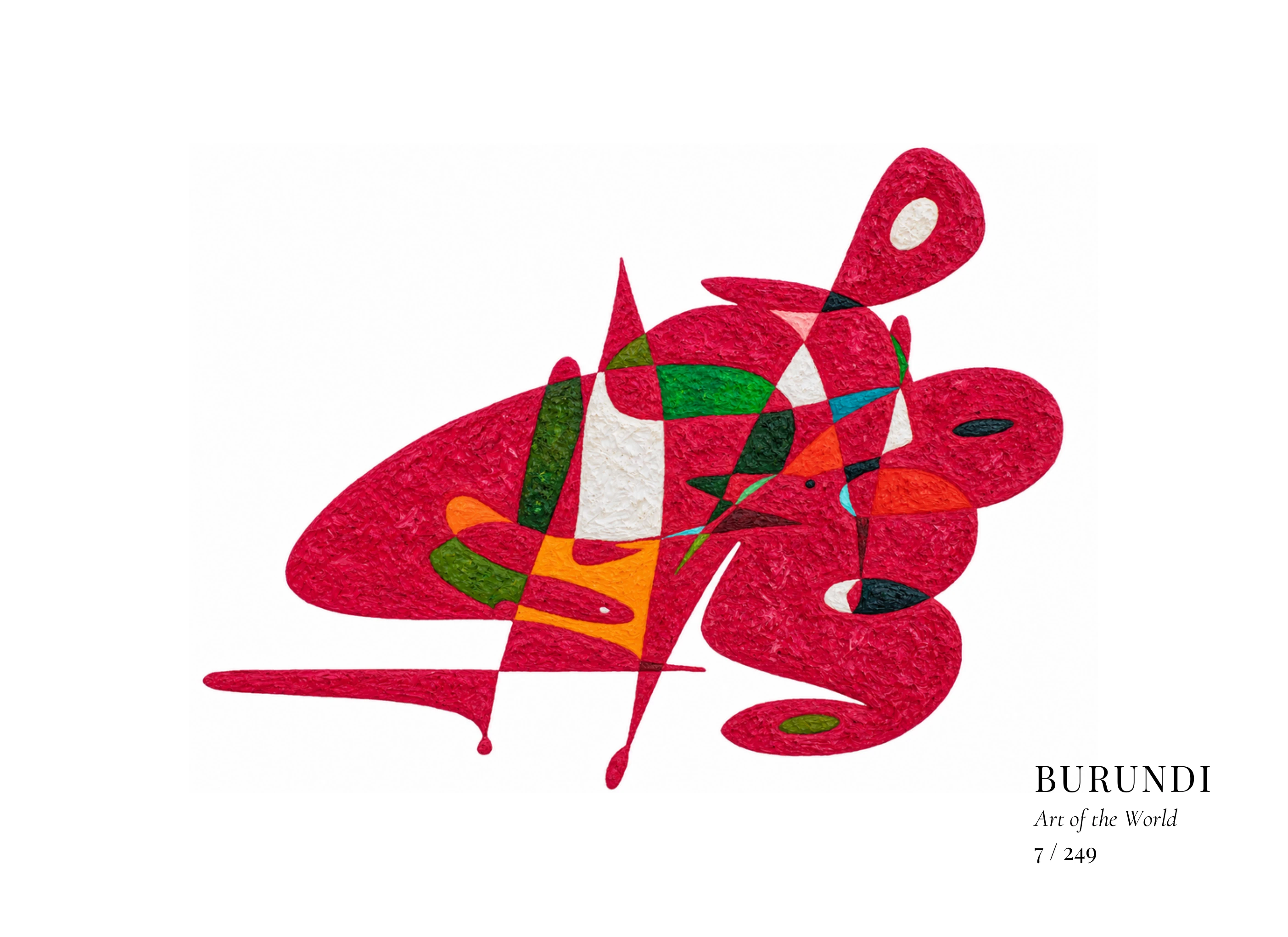 Kunstwerk über Burundi von Gheorghe Virtosu aus der Serie Art of the World