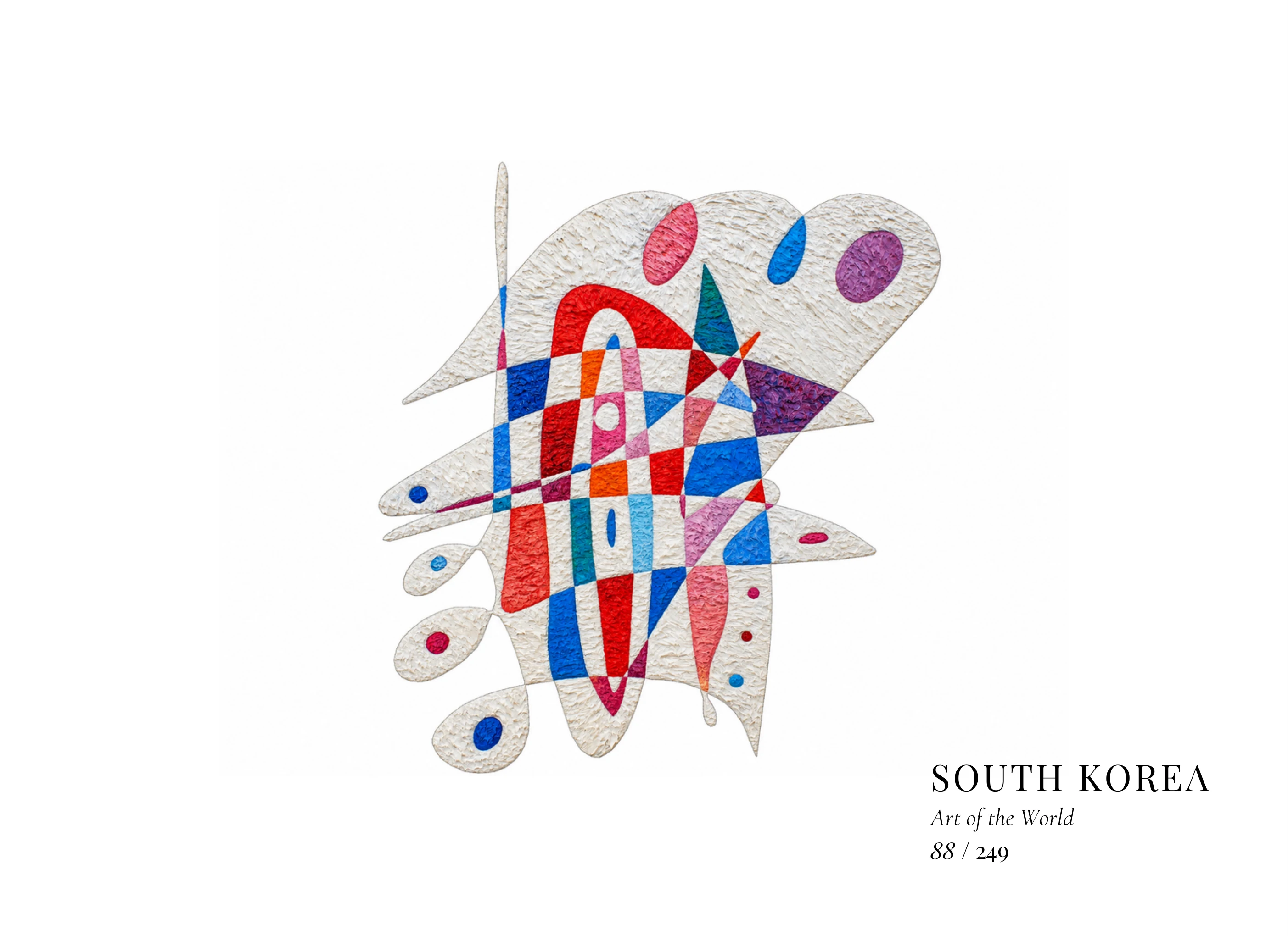 Kunstwerk über Südkorea von Gheorghe Virtosu aus der Serie Art of the World