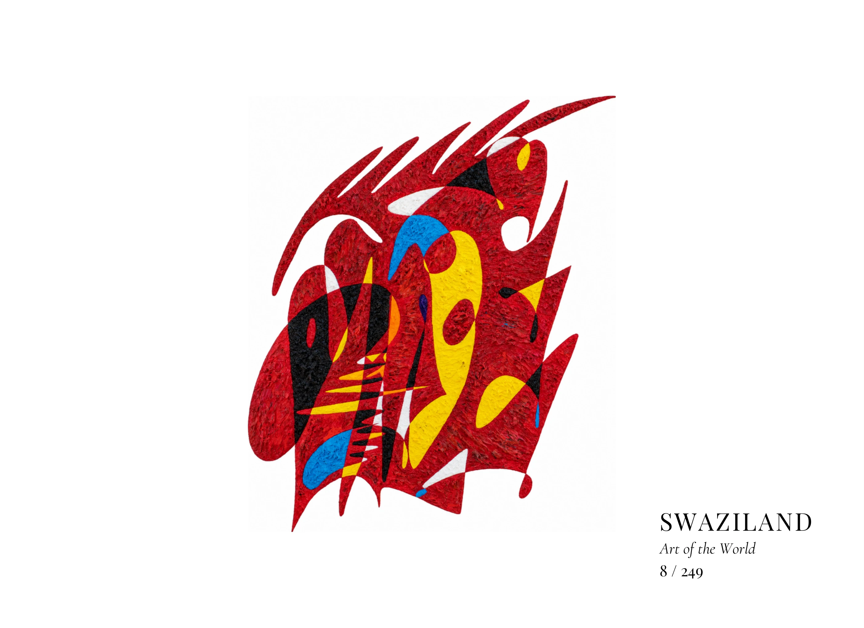 Kunstwerk über Eswatini (Swasiland) von Gheorghe Virtosu aus der Serie Art of the World