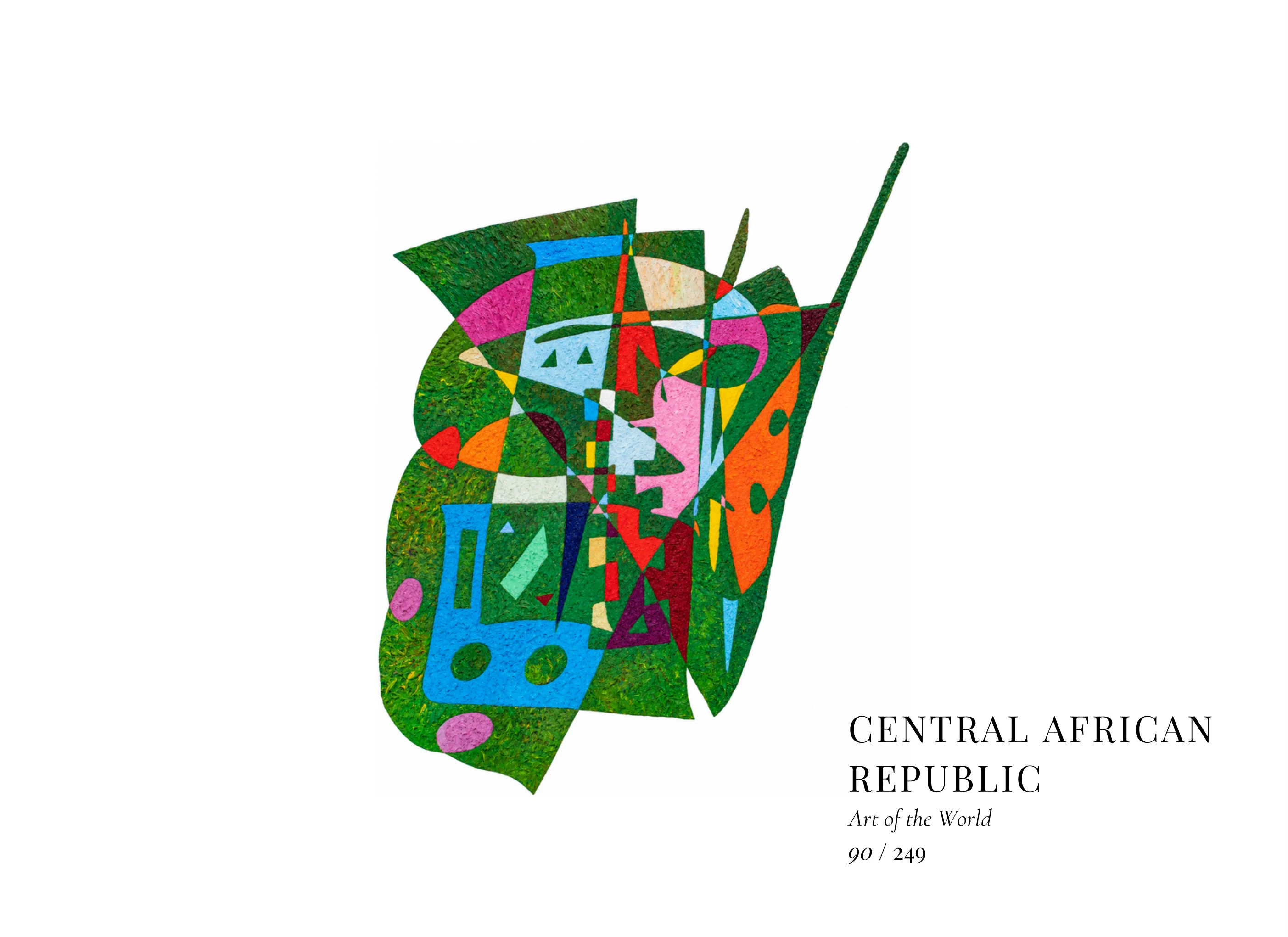 Kunstwerk über Zentralafrikanische Republik von Gheorghe Virtosu aus der Serie Art of the World