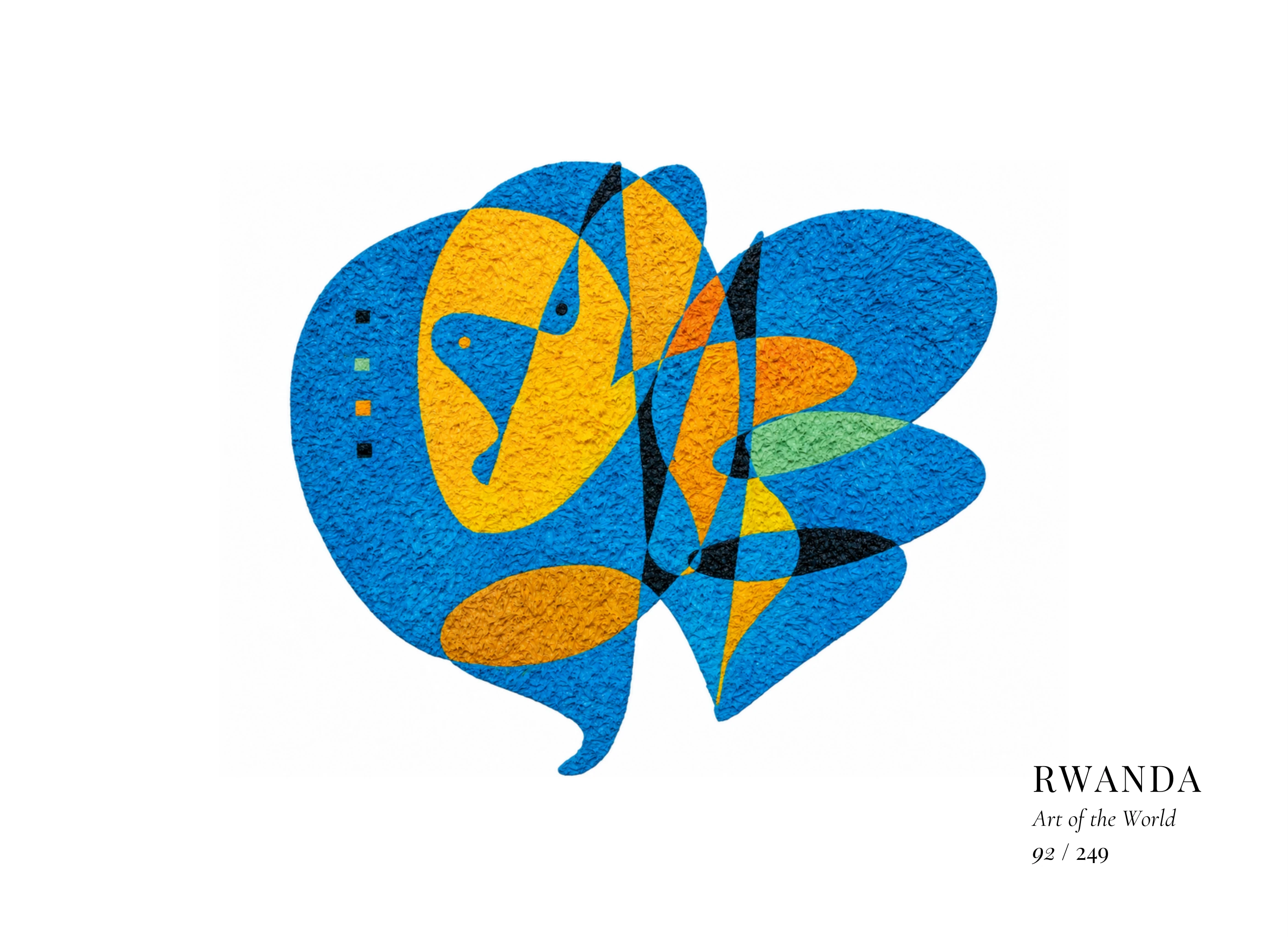 Kunstwerk über Ruanda von Gheorghe Virtosu aus der Serie Art of the World